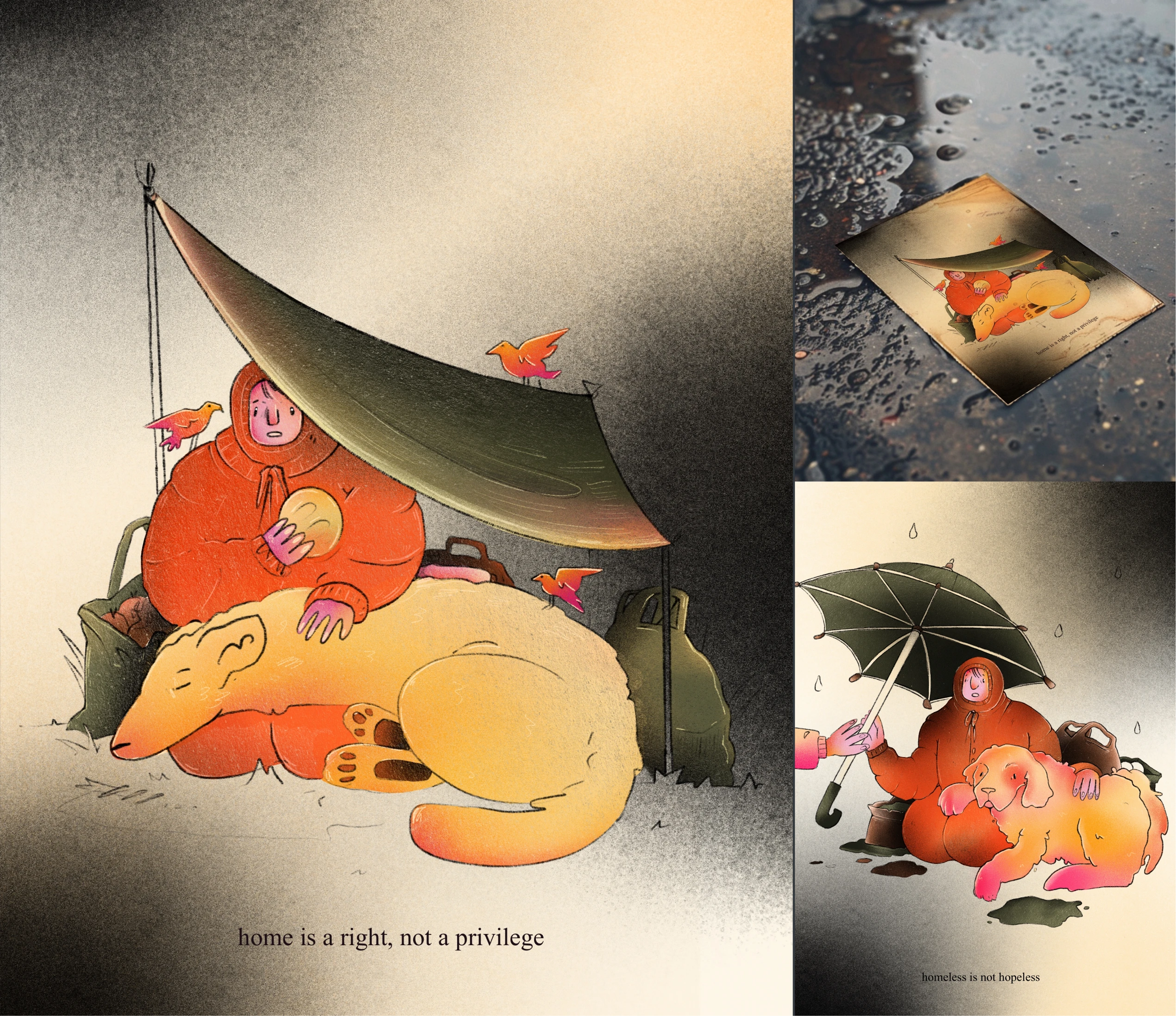 открытки для ночлежки - иллюстрации — Изображение №16 — Иллюстрация, Графика на Dprofile