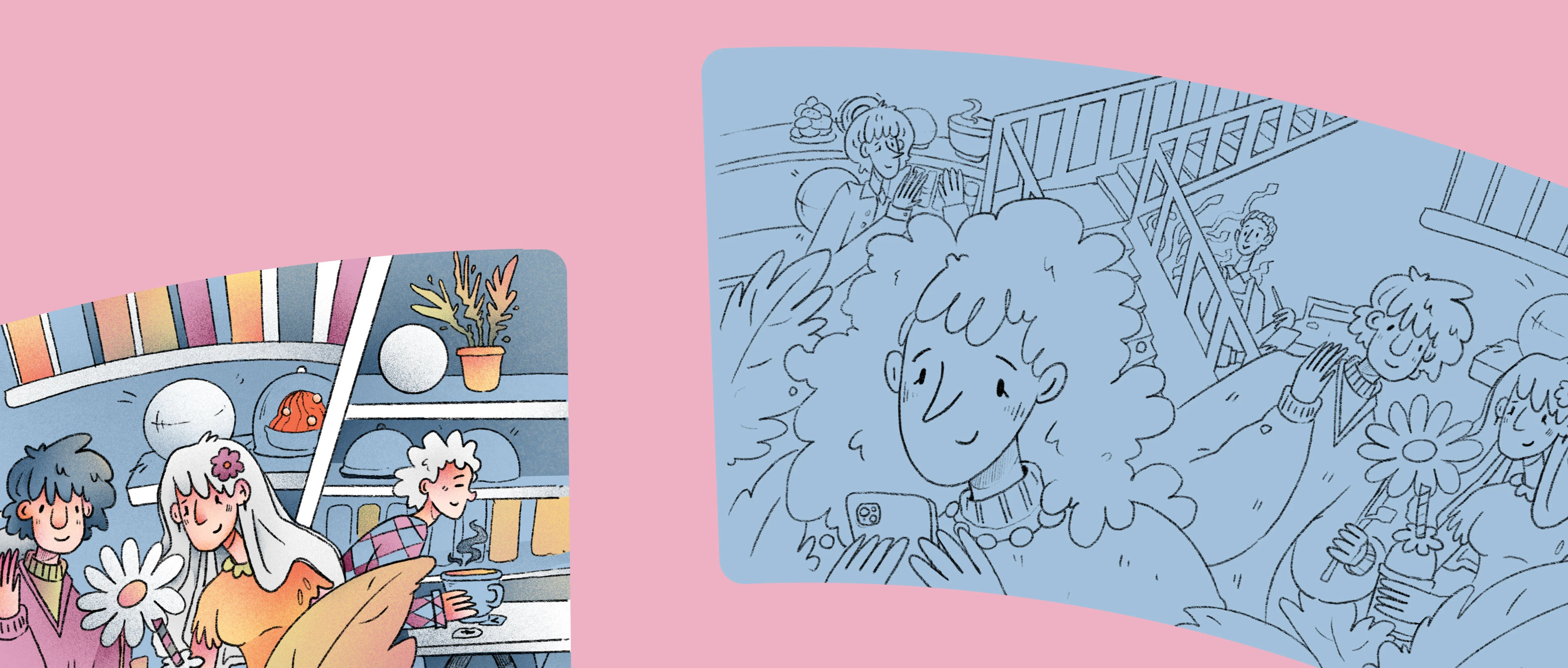 Свое Место - иллюстрация на кофейные стаканчики — Изображение №10 — Брендинг, Иллюстрация на Dprofile