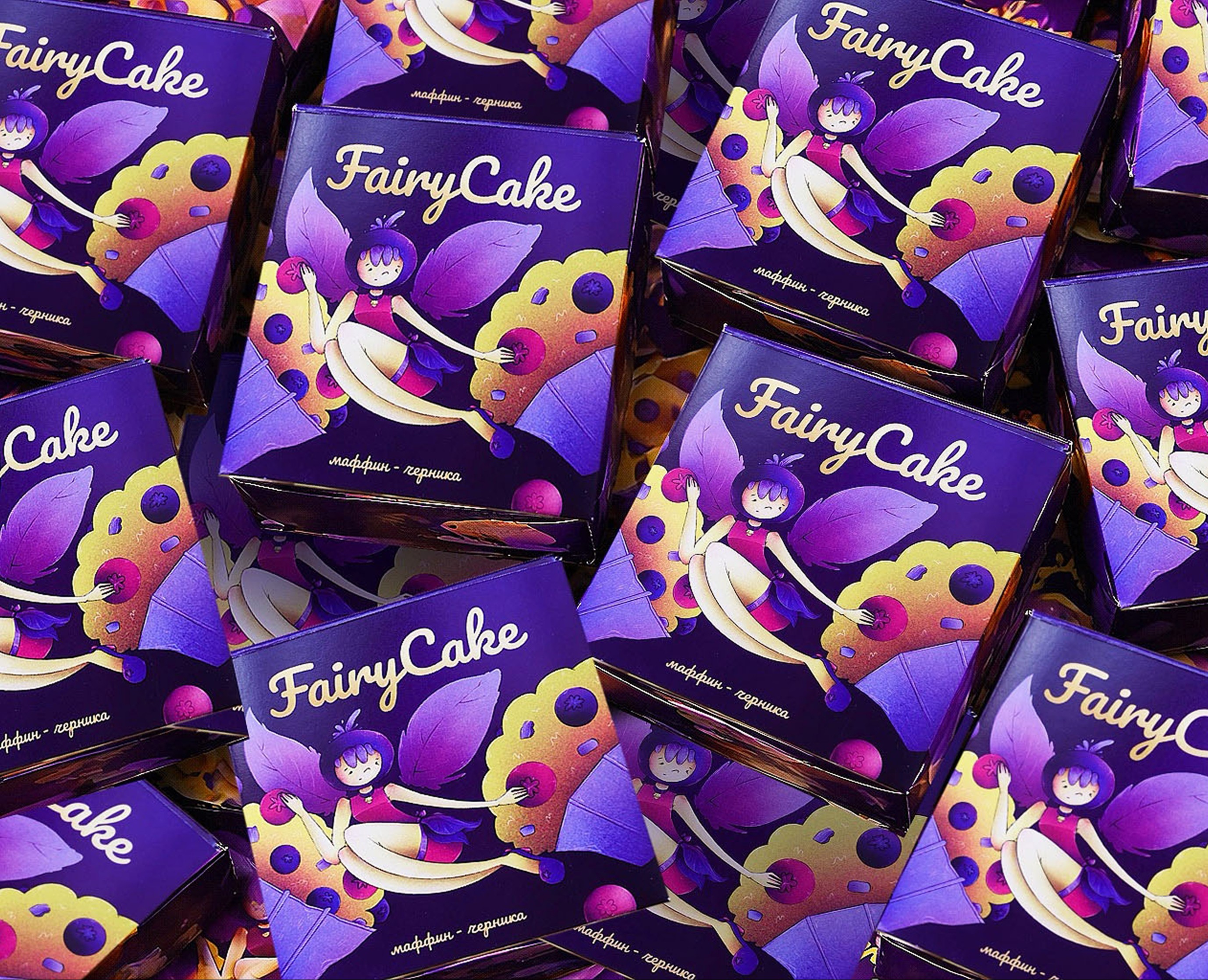 FAIRY CAKE - иллюстрация для дизайна упаковки на Dprofile