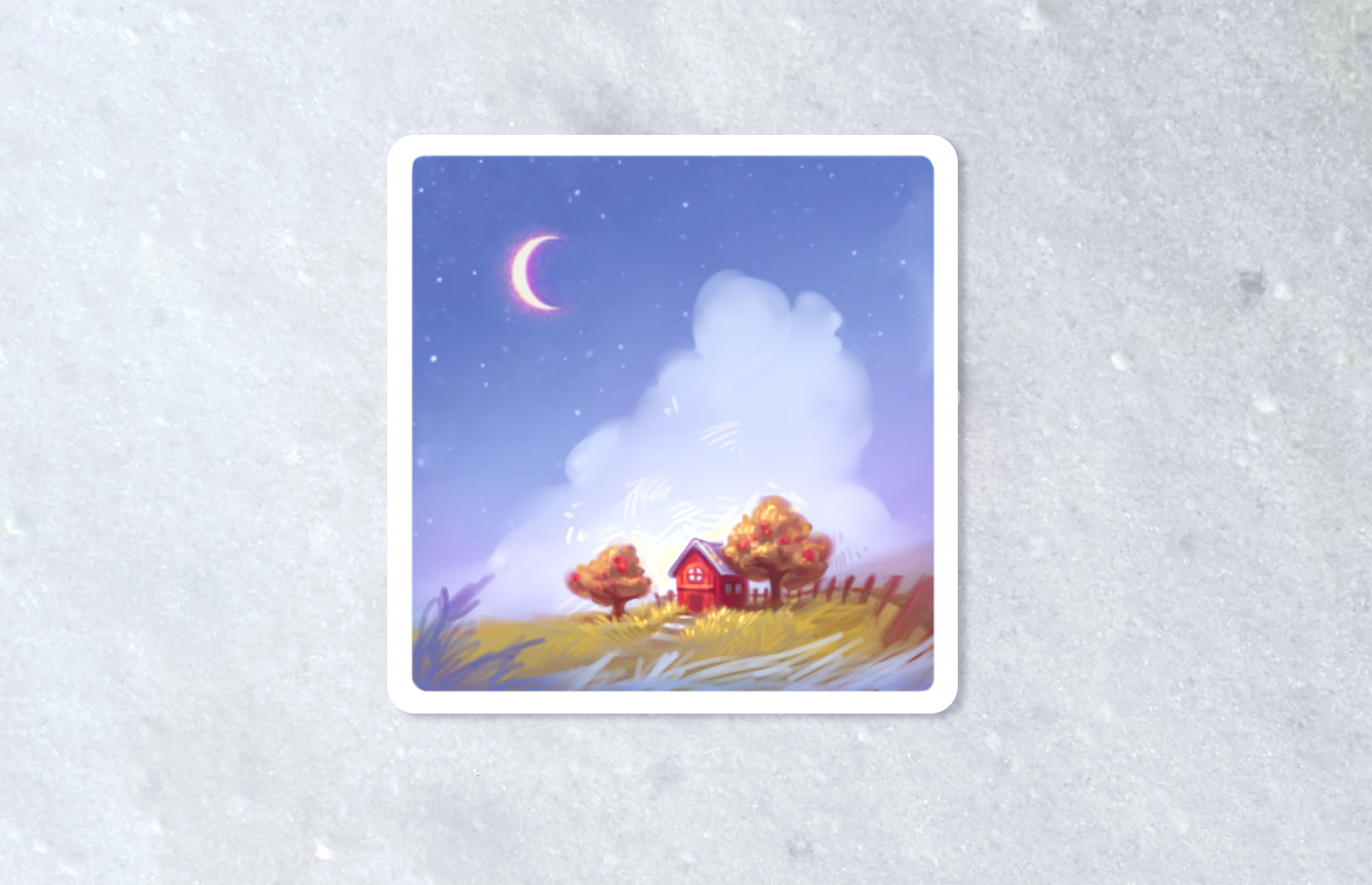 Морозные яблочки | Иллюстрация и стикерпак — Изображение №5 — Иллюстрация на Dprofile