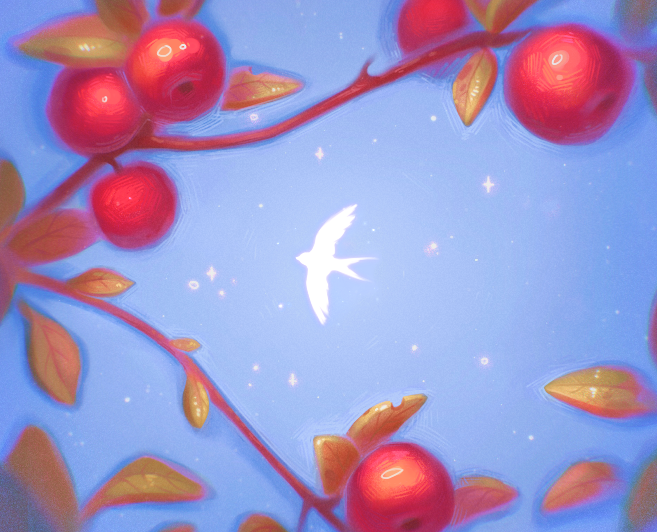 Морозные яблочки | Иллюстрация и стикерпак — Иллюстрация на Dprofile