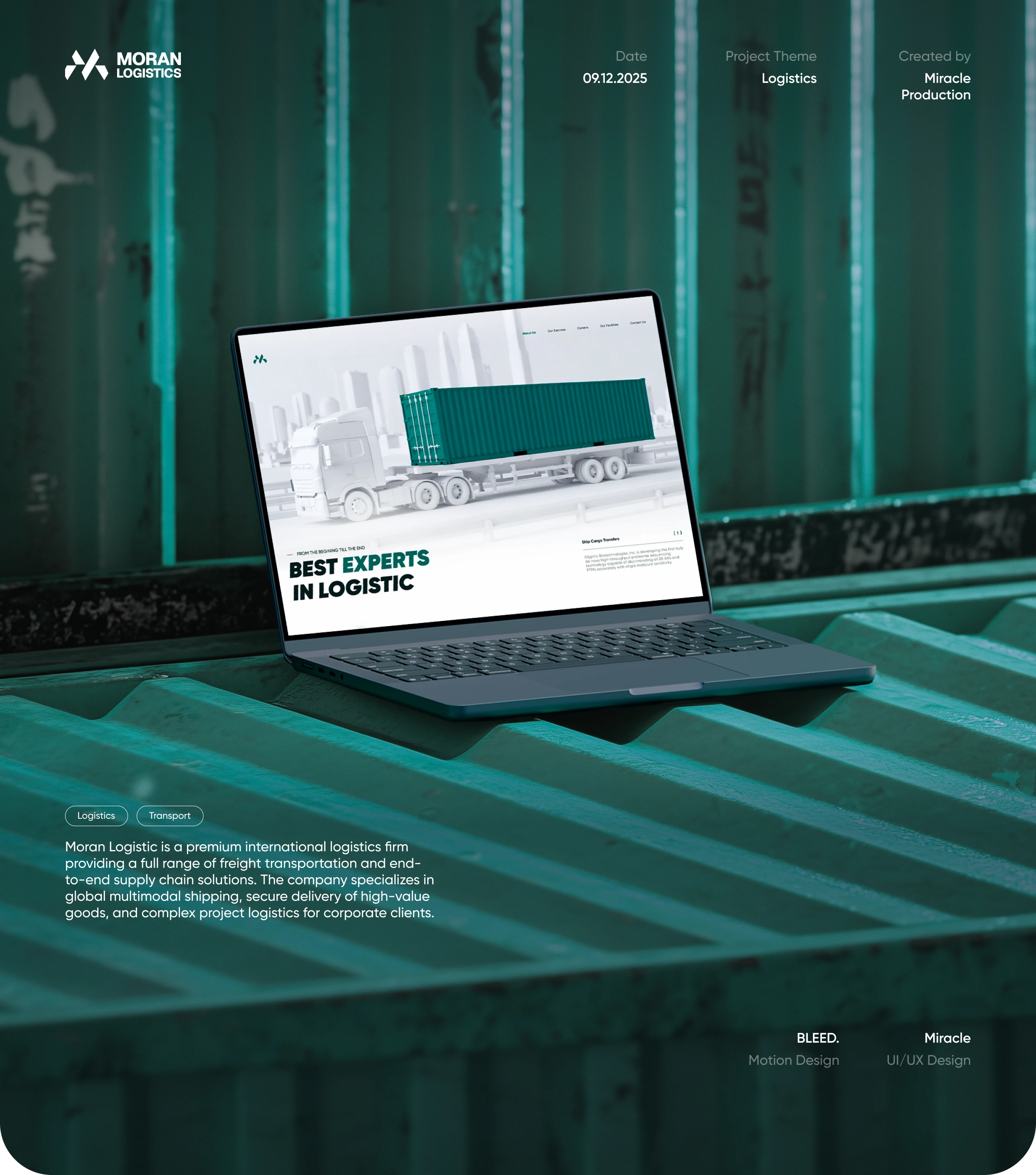 Moran Logistic | Website and Branding — Изображение №1 — Интерфейсы, Брендинг на Dprofile