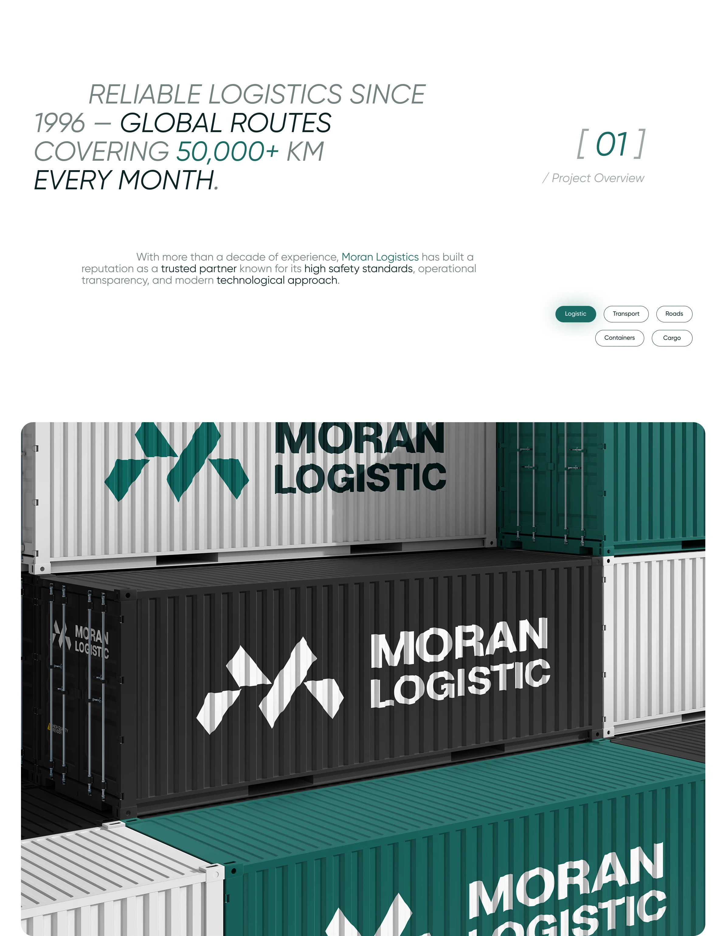 Moran Logistic | Website and Branding — Изображение №2 — Интерфейсы, Брендинг на Dprofile
