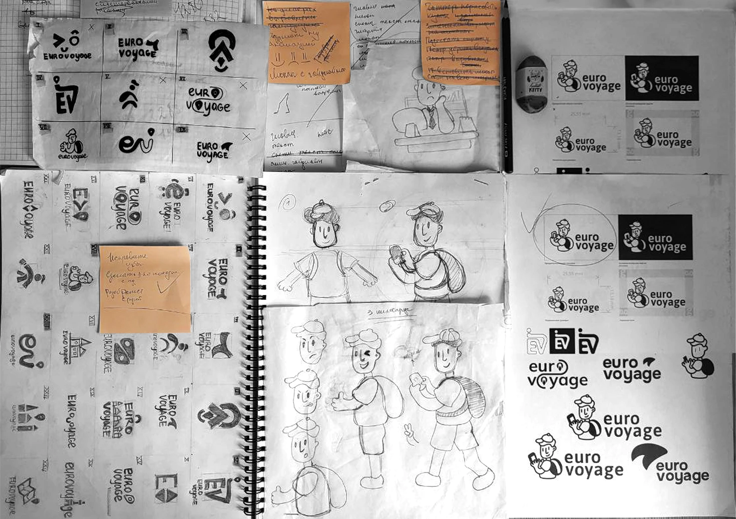 (2024) EUROVOYAGE | Logo design & brand identity (2024) — Изображение №2 — Брендинг, Иллюстрация на Dprofile