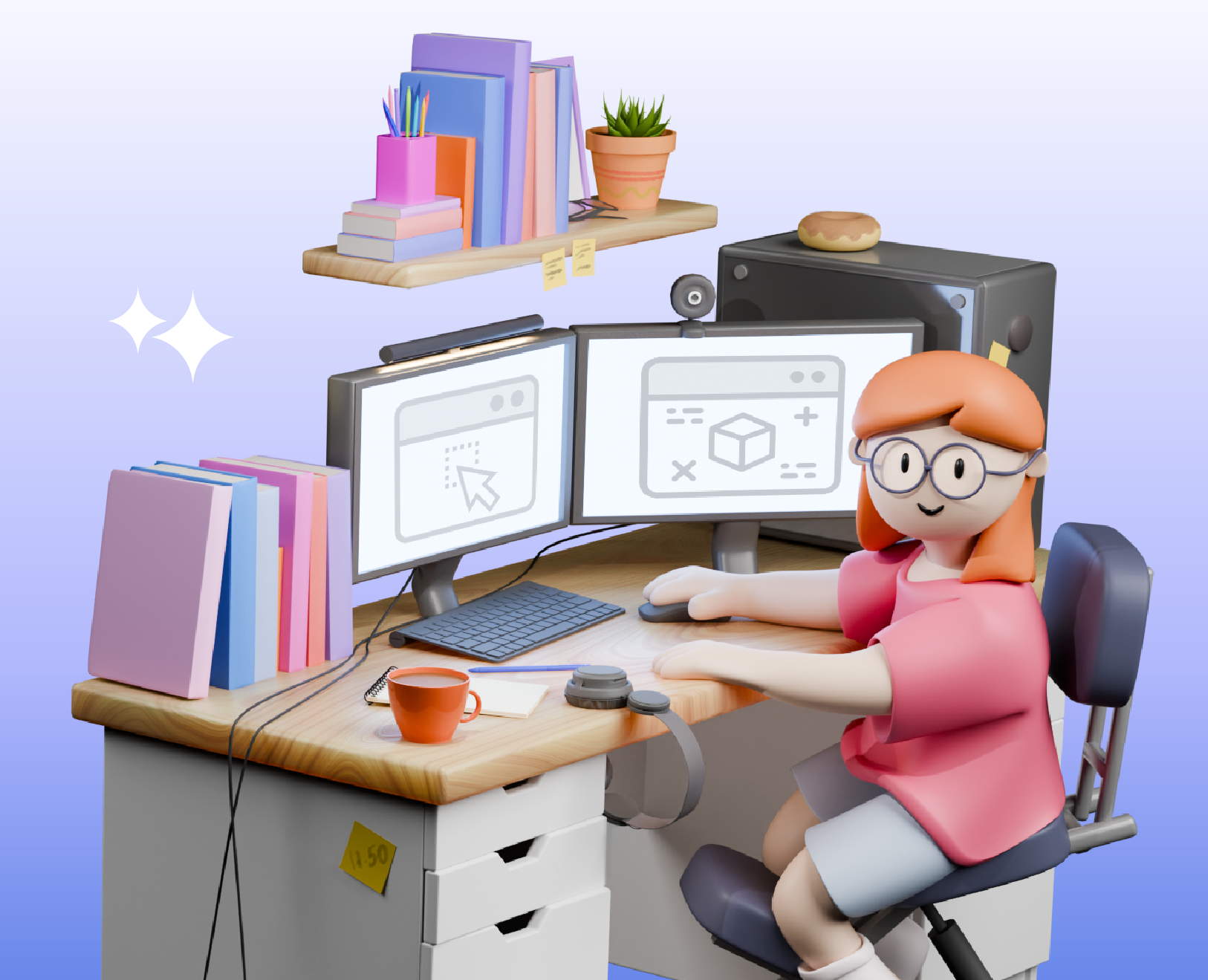 (2024) 3D ILLUSTRATION | Graphic Designer — Иллюстрация на Dprofile