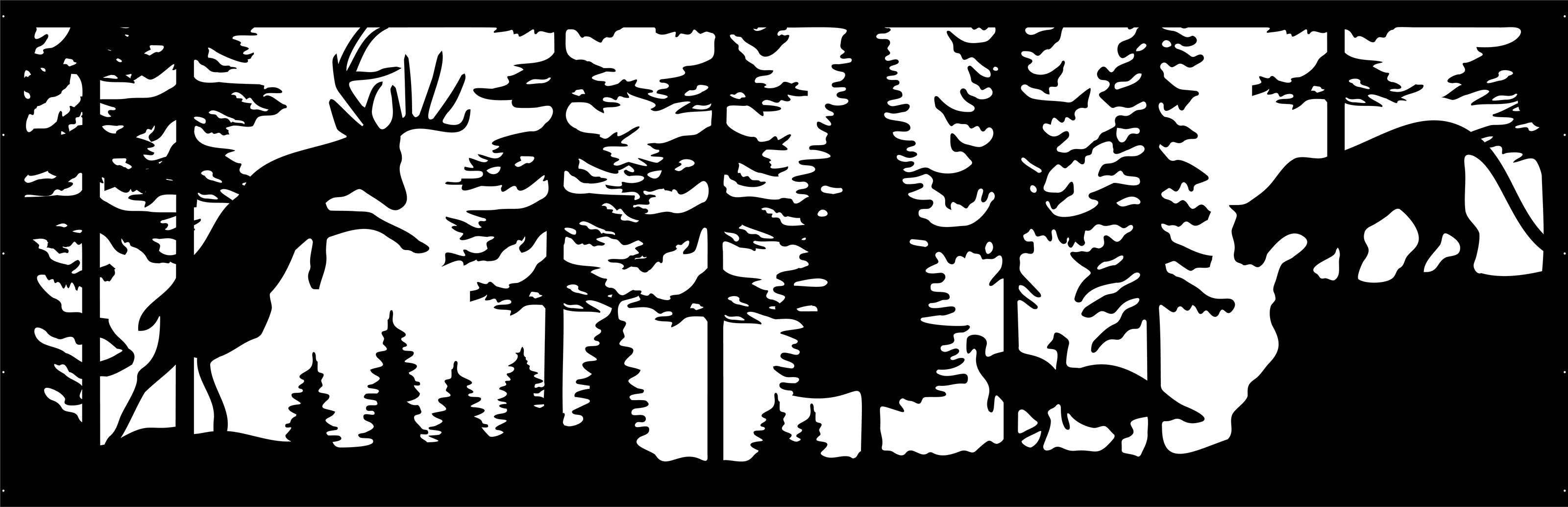 Серия лесных иллюстраций для забора — Изображение №2 — Иллюстрация на Dprofile