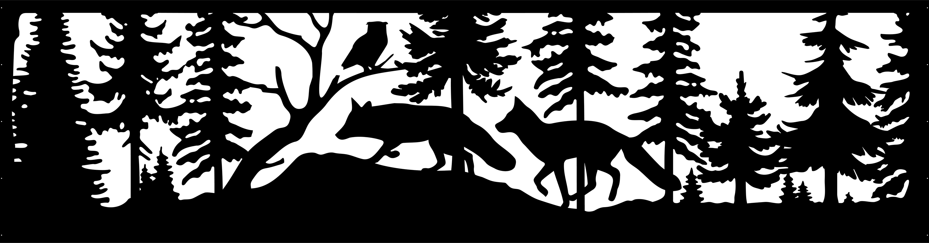 Серия лесных иллюстраций для забора — Изображение №8 — Иллюстрация на Dprofile