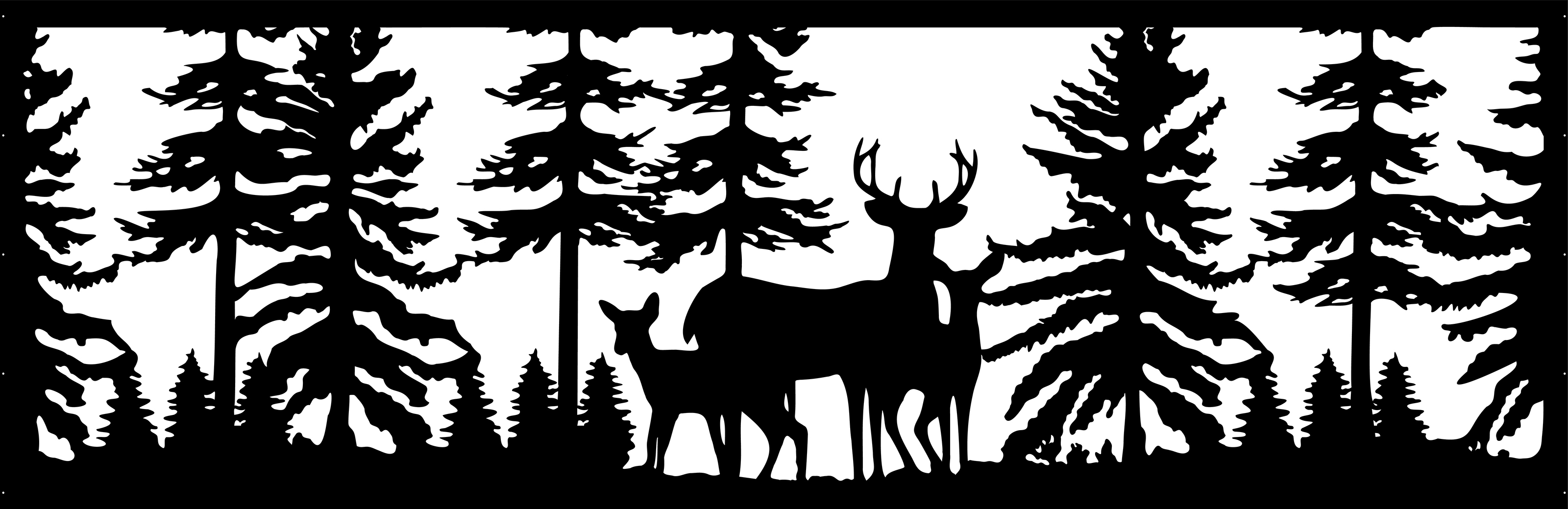 Серия лесных иллюстраций для забора — Изображение №1 — Иллюстрация на Dprofile