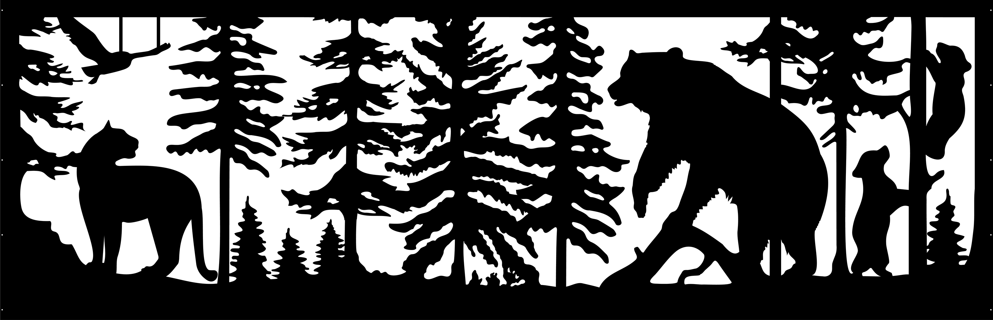 Серия лесных иллюстраций для забора — Изображение №3 — Иллюстрация на Dprofile