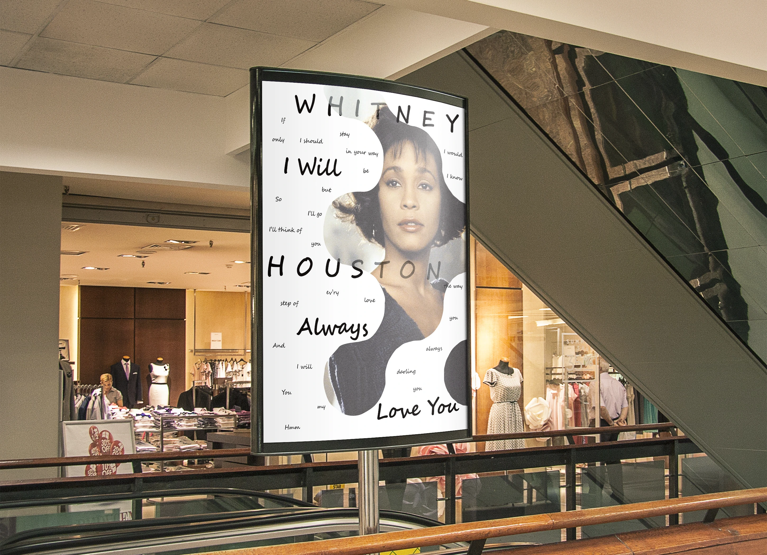 Типографический плакат на песню Whitney Houston — Изображение №3 — Графика на Dprofile
