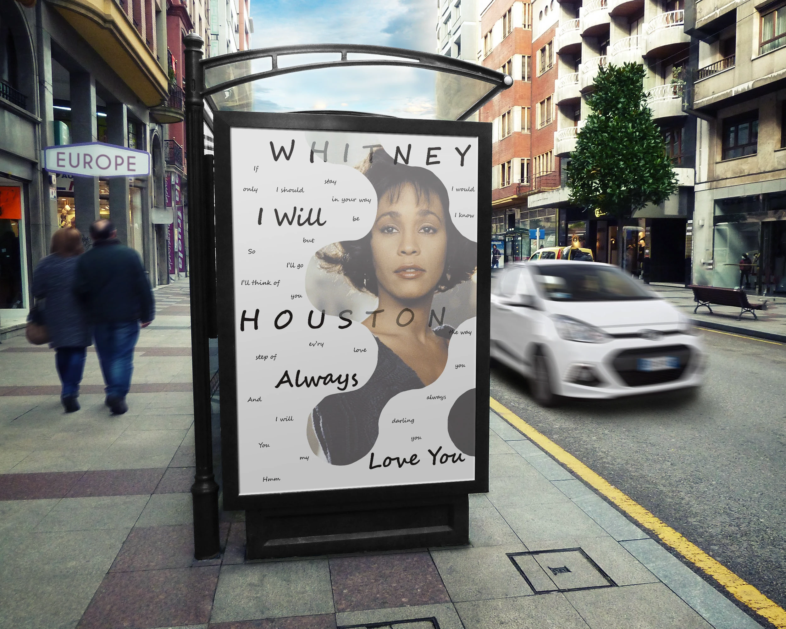 Типографический плакат на песню Whitney Houston — Изображение №1 — Графика на Dprofile