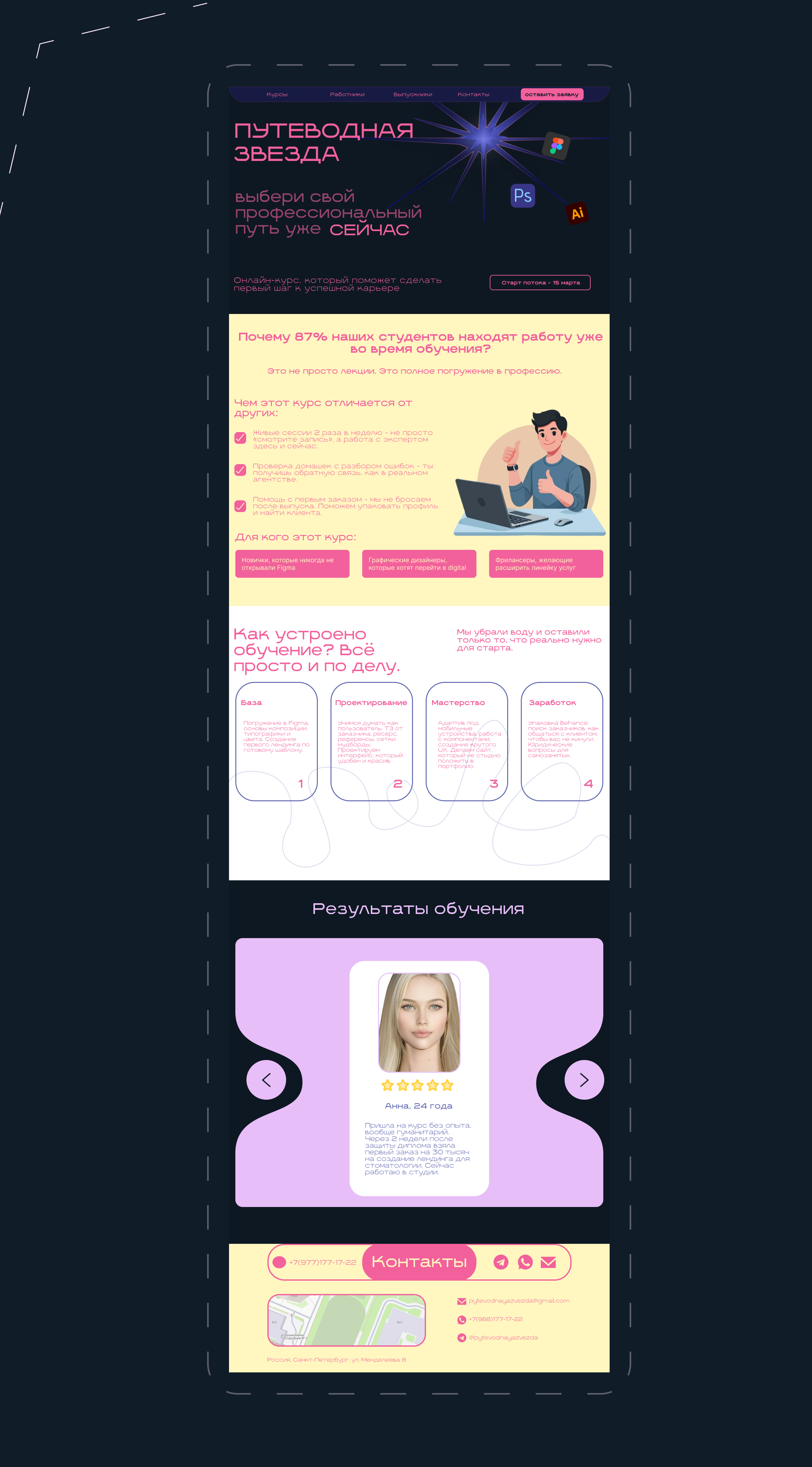 ПУТЕВОДНАЯ ЗВЕЗДА | Лендинг — Изображение №11 — Интерфейсы на Dprofile