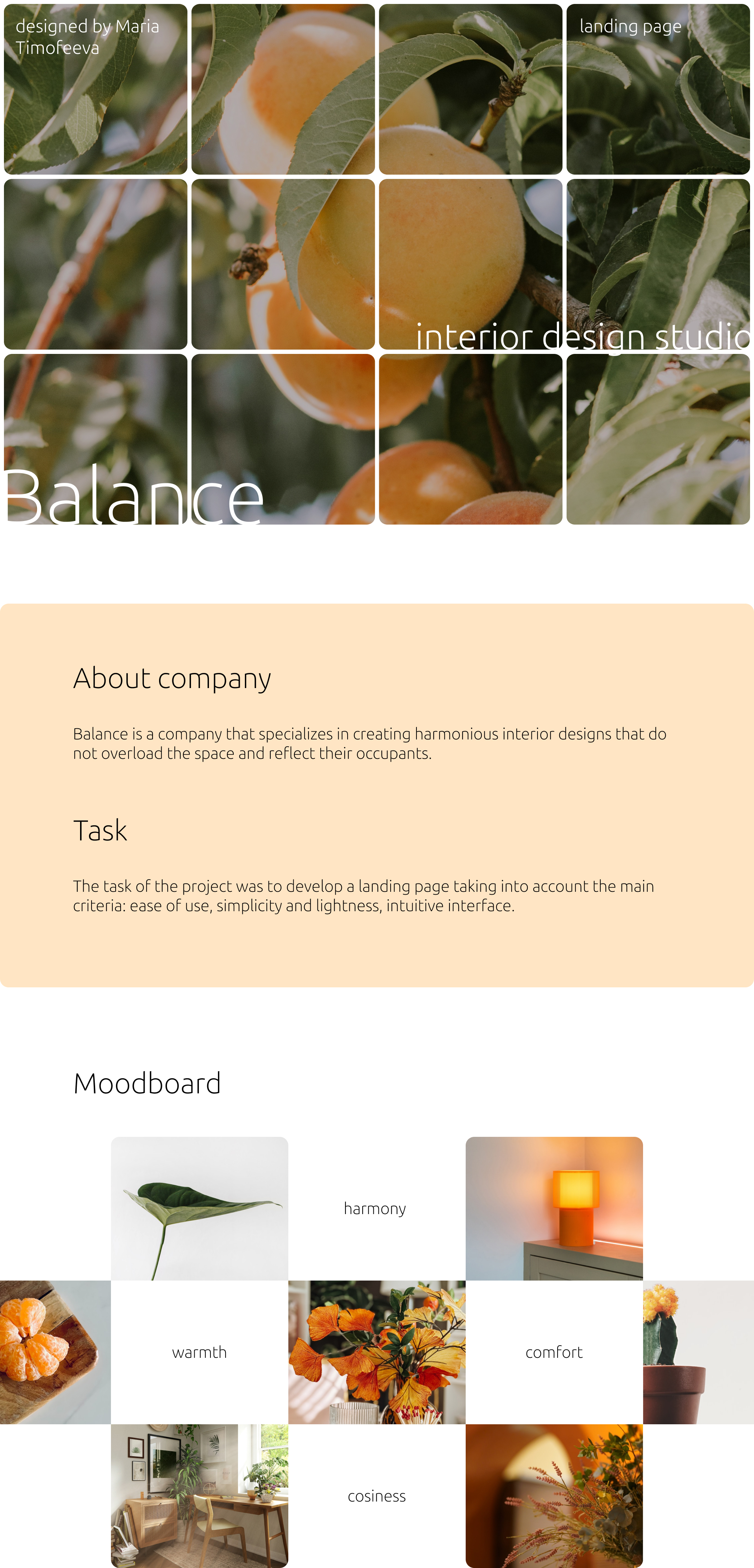 Лендинг для студии по дизайну интерьера — Изображение №1 — Интерфейсы на Dprofile