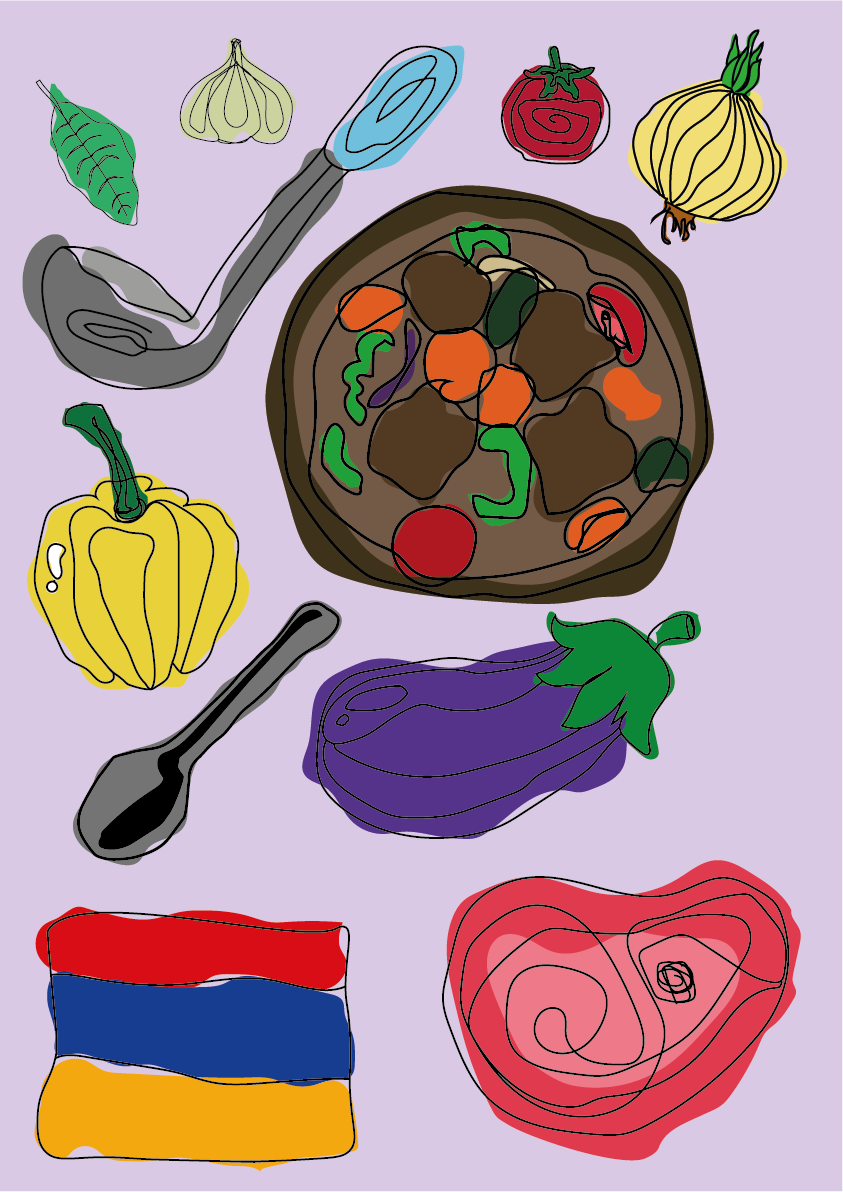 Народное Армянское блюдо - Хашлама — Изображение №5 — Графика на Dprofile