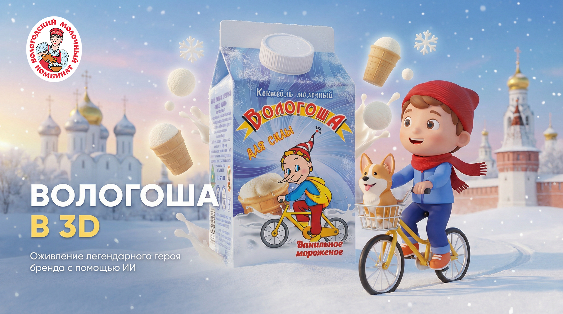 Вологоша в 3D — AI-powered рекламная кампания коктейля — Изображение №1 — Брендинг, Маркетинг на Dprofile