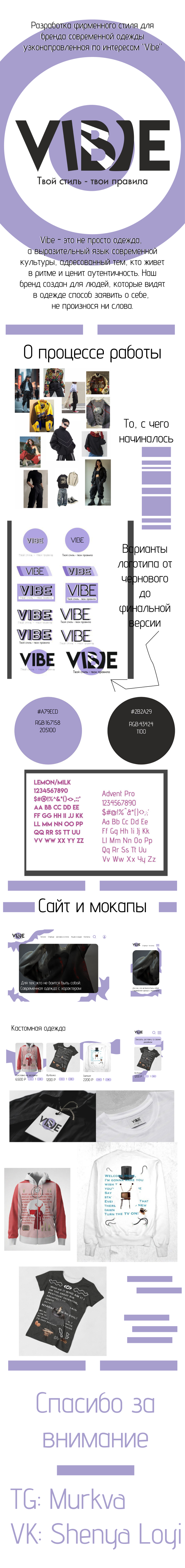 Фирменный стиль для бренда современной одежды "VIBE" — Изображение №1 — Брендинг на Dprofile