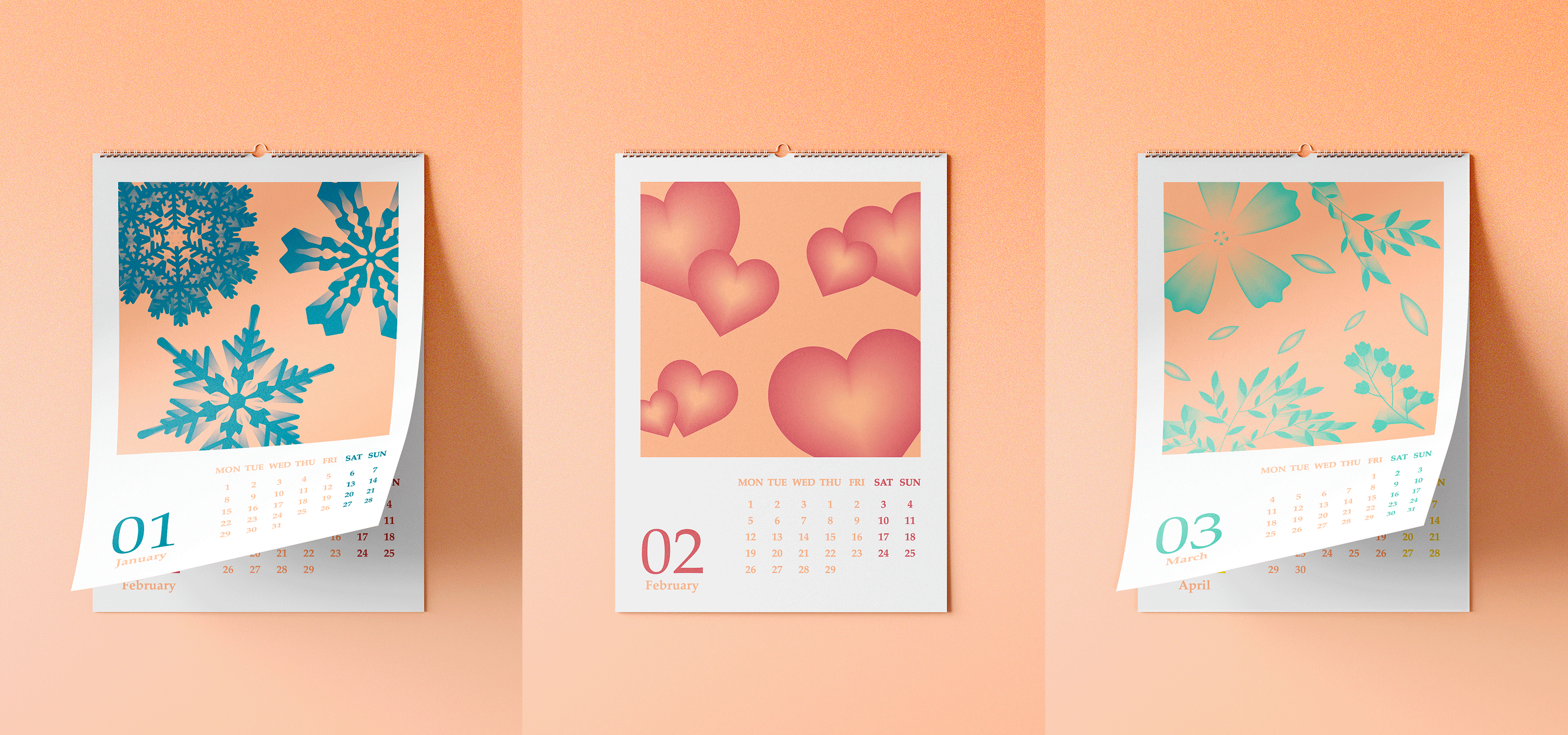 Настенный календарь 2024 года: «Colorful Moments» — Изображение №2 — Брендинг, Графика на Dprofile