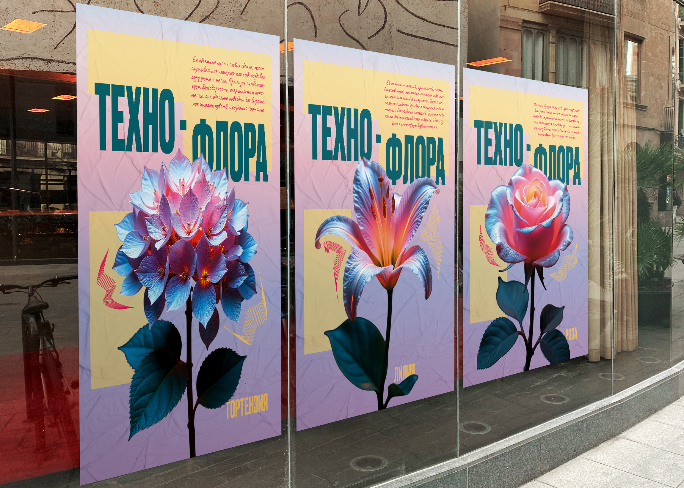 Серия плакатов «ТЕХНО-ФЛОРА» — Изображение №2 — Графика на Dprofile
