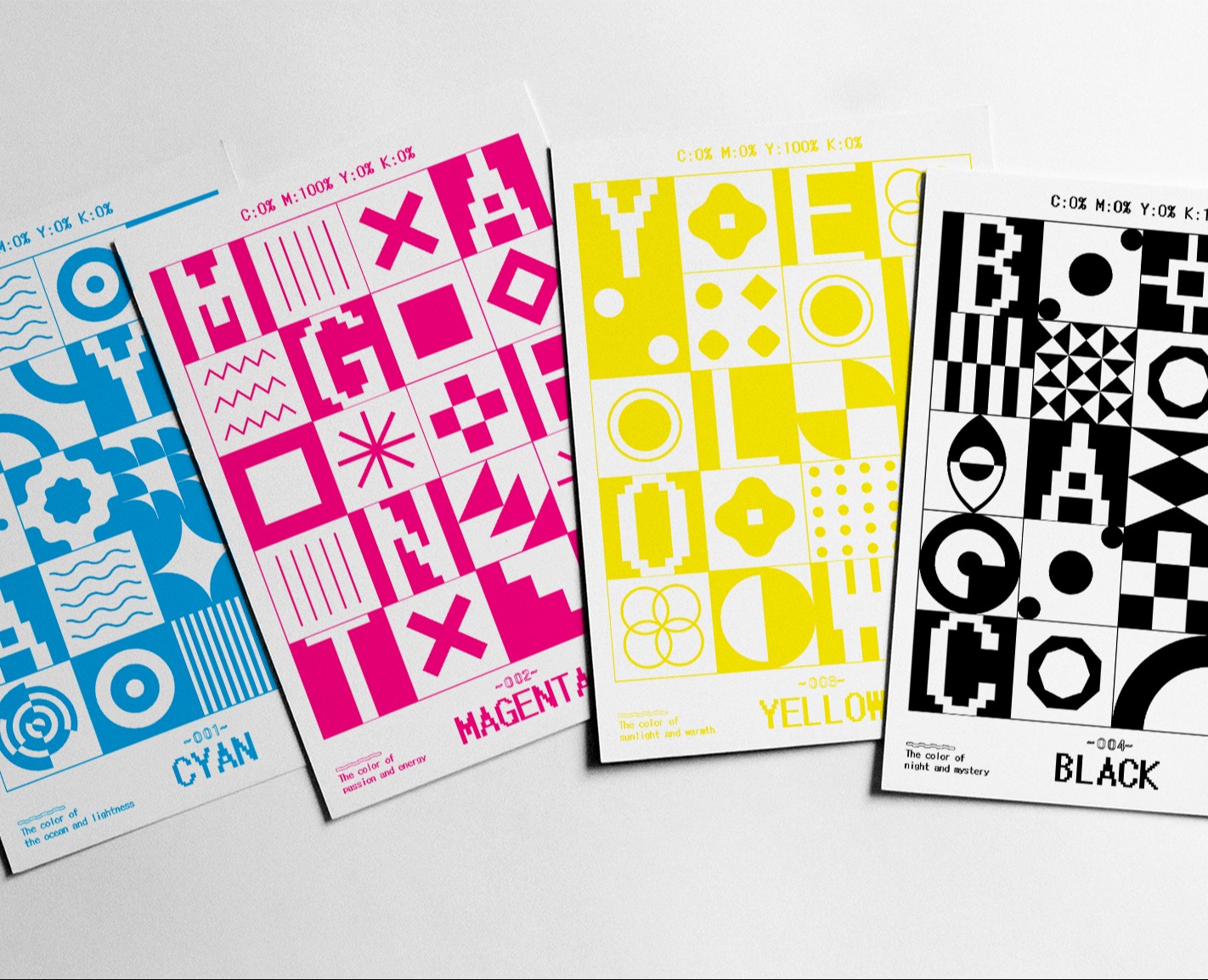 Серия плакатов «CMYK: Геометрия цвета» на Dprofile
