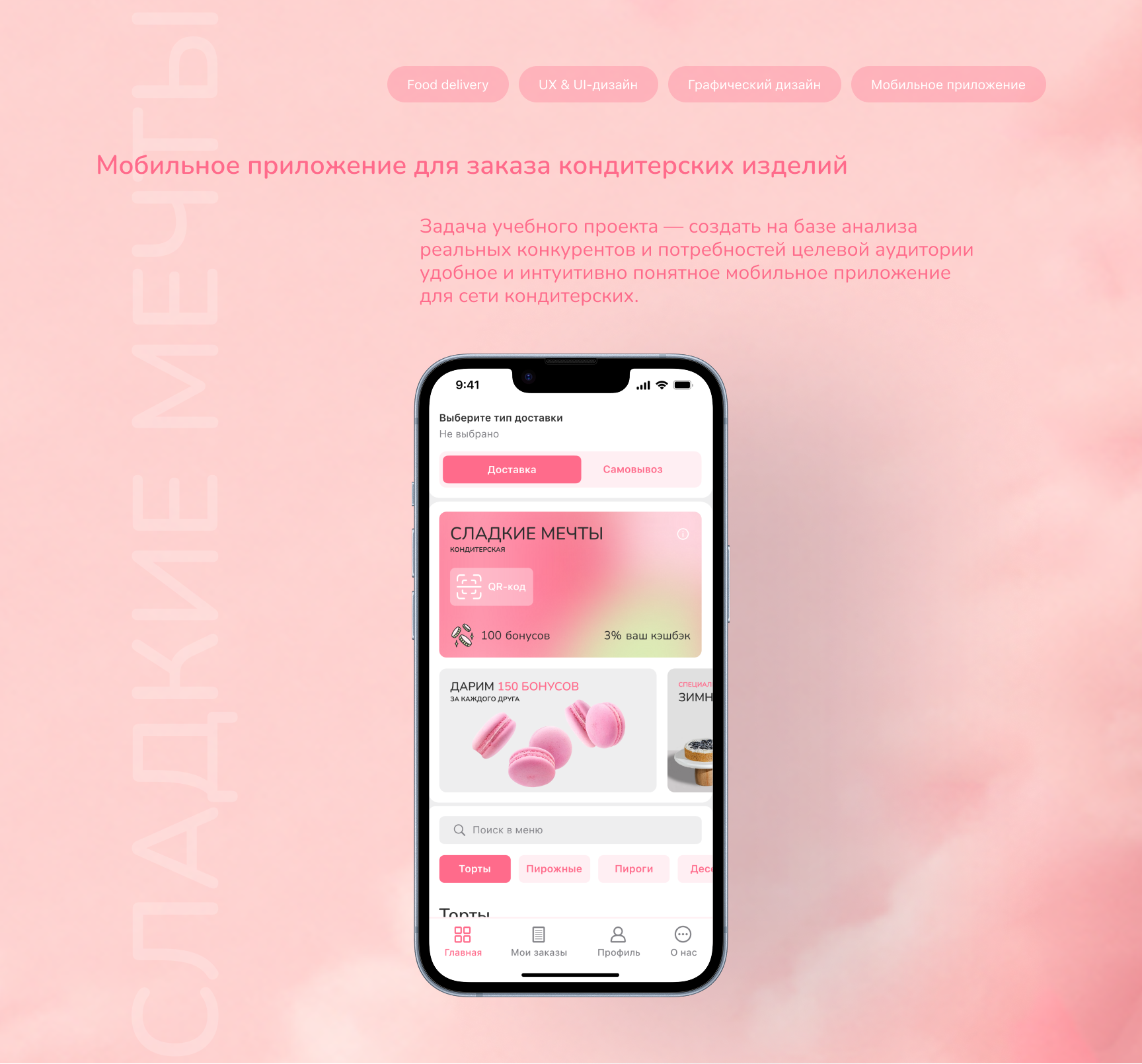 Мобильное приложение кондитерской — Изображение №1 — Интерфейсы, Брендинг на Dprofile