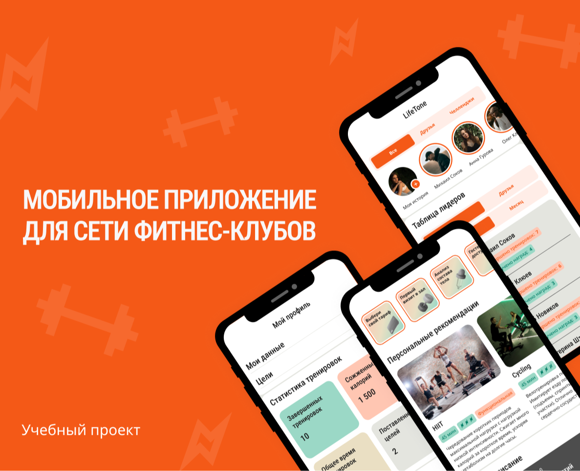 Мобильное приложение фитнес-клуба на Dprofile
