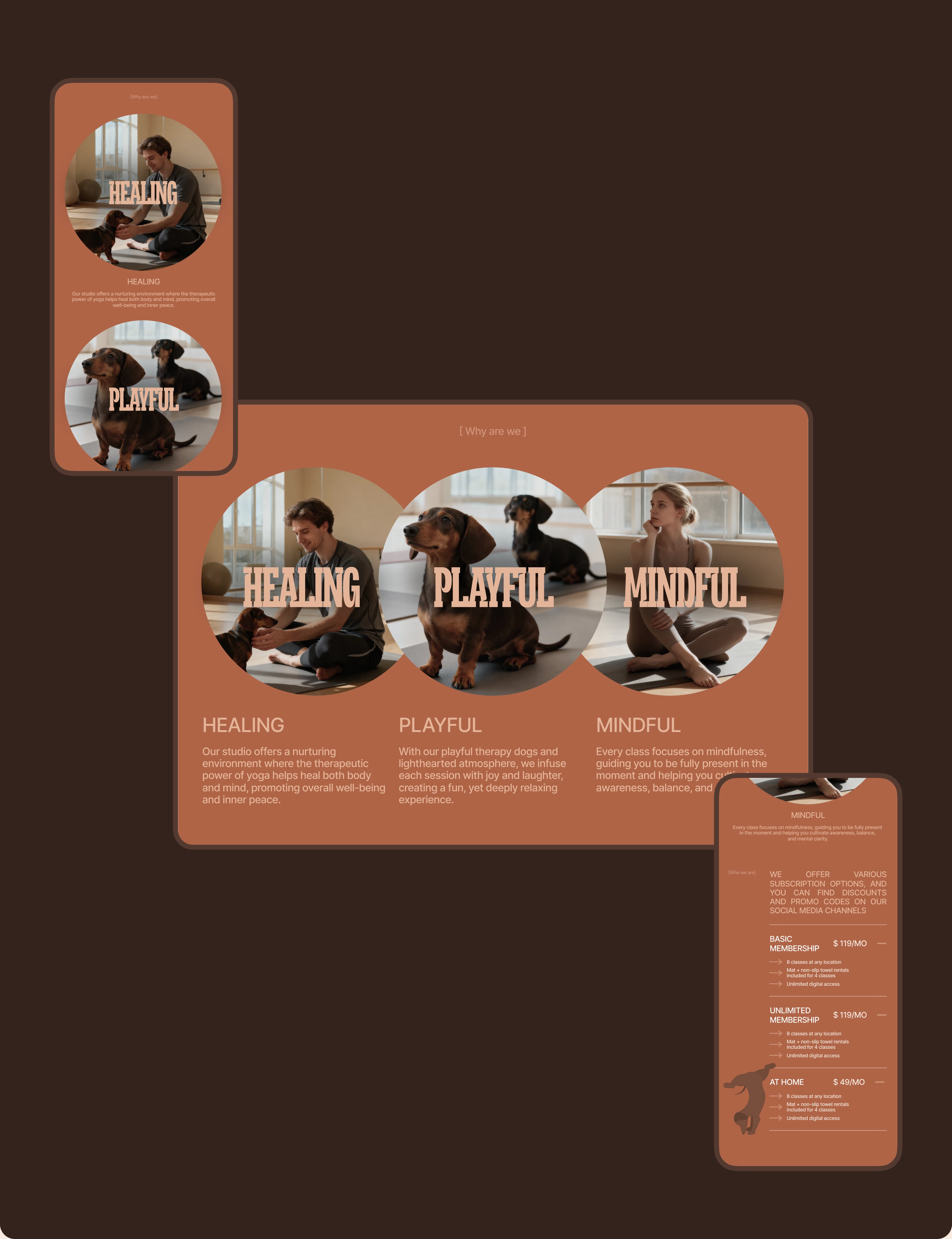 Landing page | Puppy yoga — Изображение №9 — Интерфейсы, Иллюстрация на Dprofile