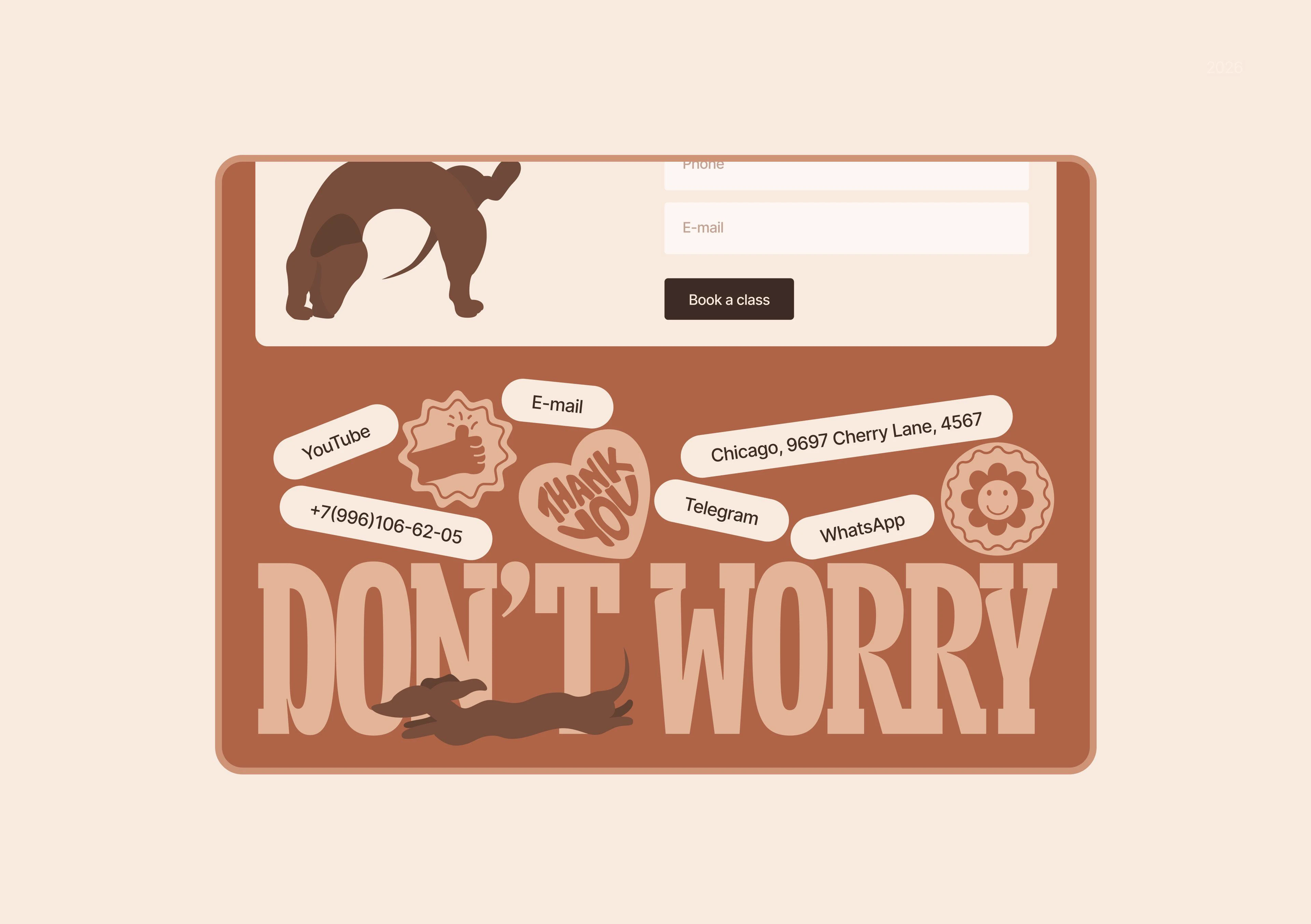 Landing page | Puppy yoga — Изображение №13 — Интерфейсы, Иллюстрация на Dprofile