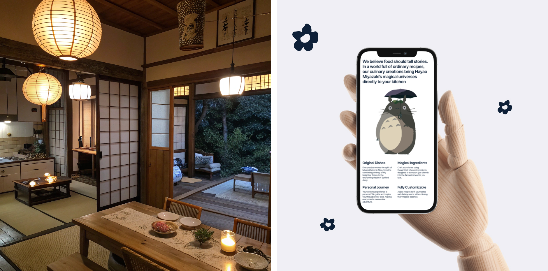 Miyazaki's Menu | Landing page — Изображение №3 — Интерфейсы, Иллюстрация на Dprofile
