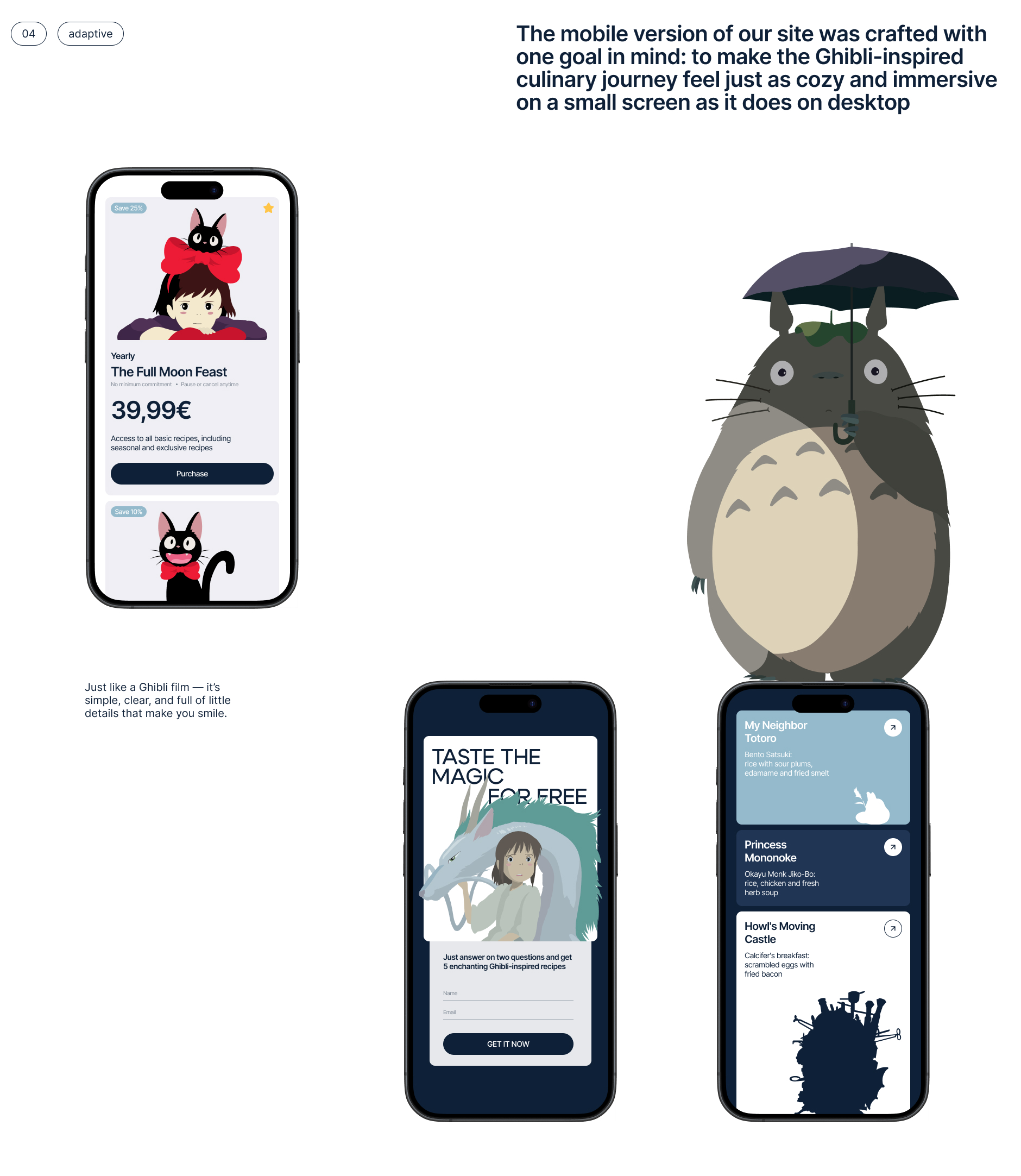 Miyazaki's Menu | Landing page — Изображение №8 — Интерфейсы, Иллюстрация на Dprofile