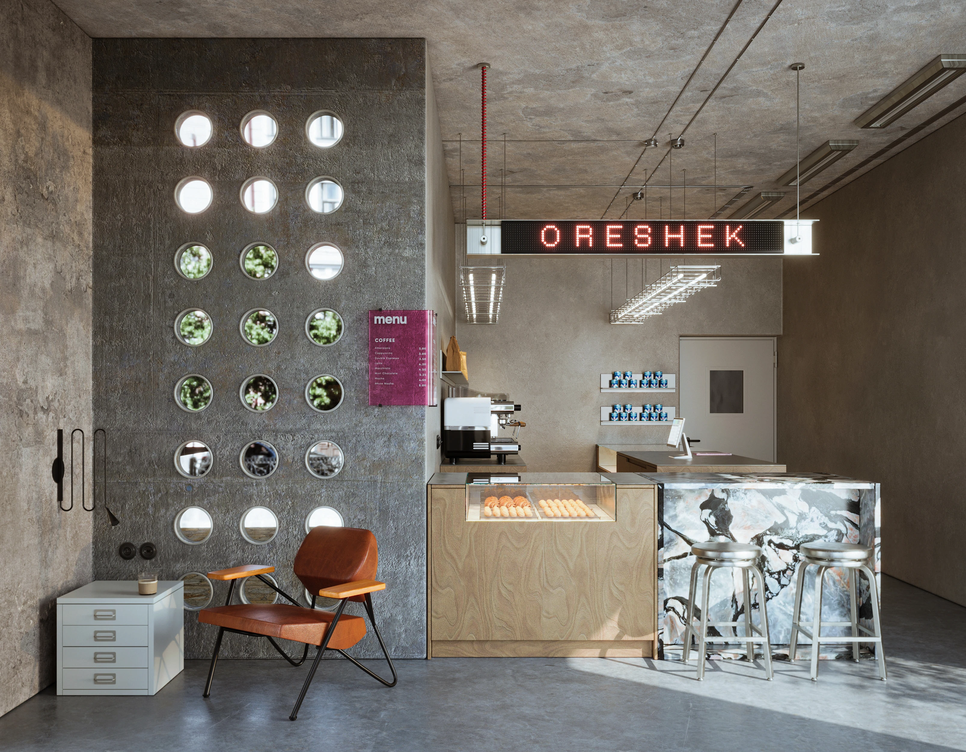 Oreshek cafe | Дизайн кафе — Изображение №2 — Архитектура на Dprofile