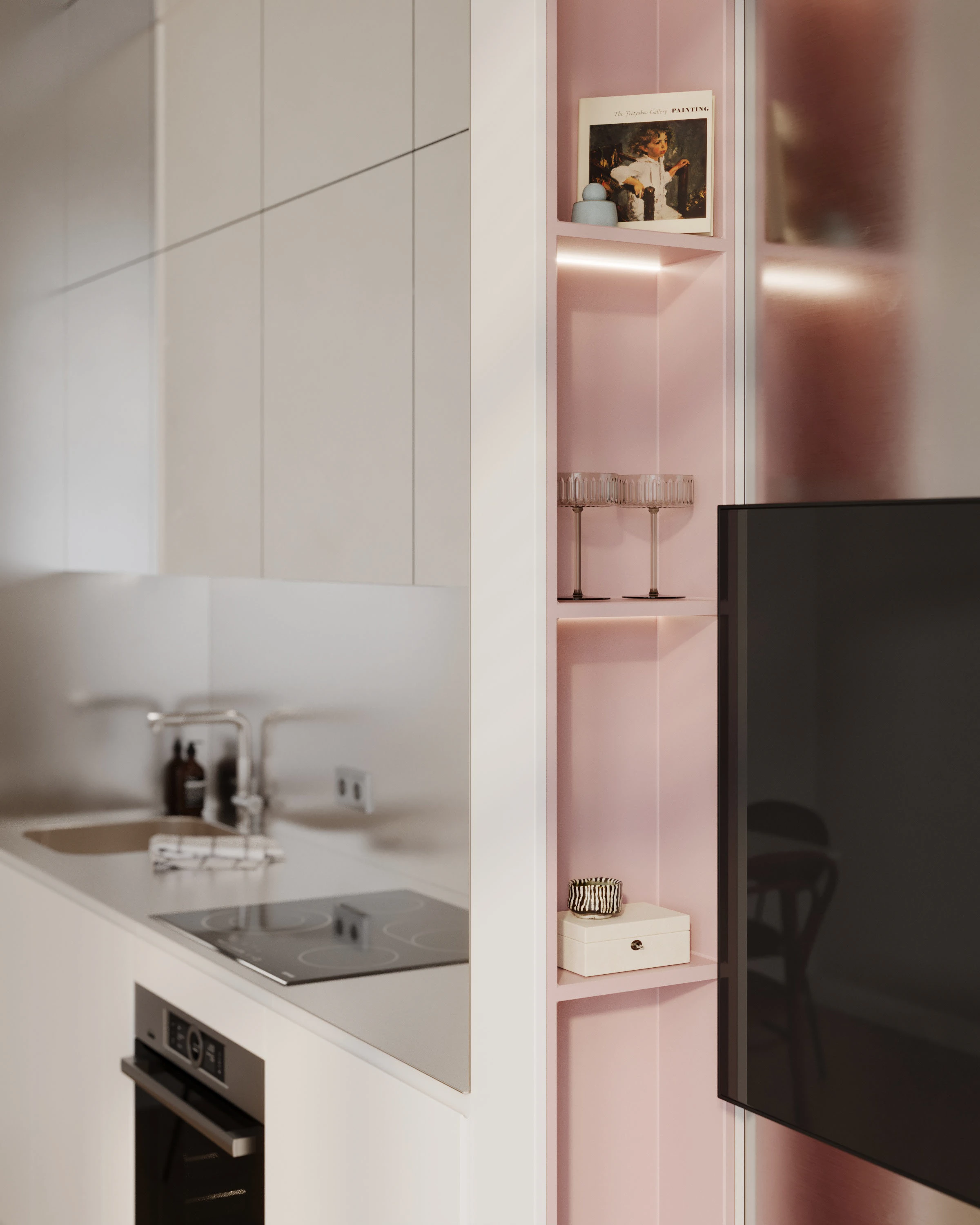 Кухня-гостиная (ЖК "Резиденции Сколково) — Изображение №1 — Архитектура на Dprofile