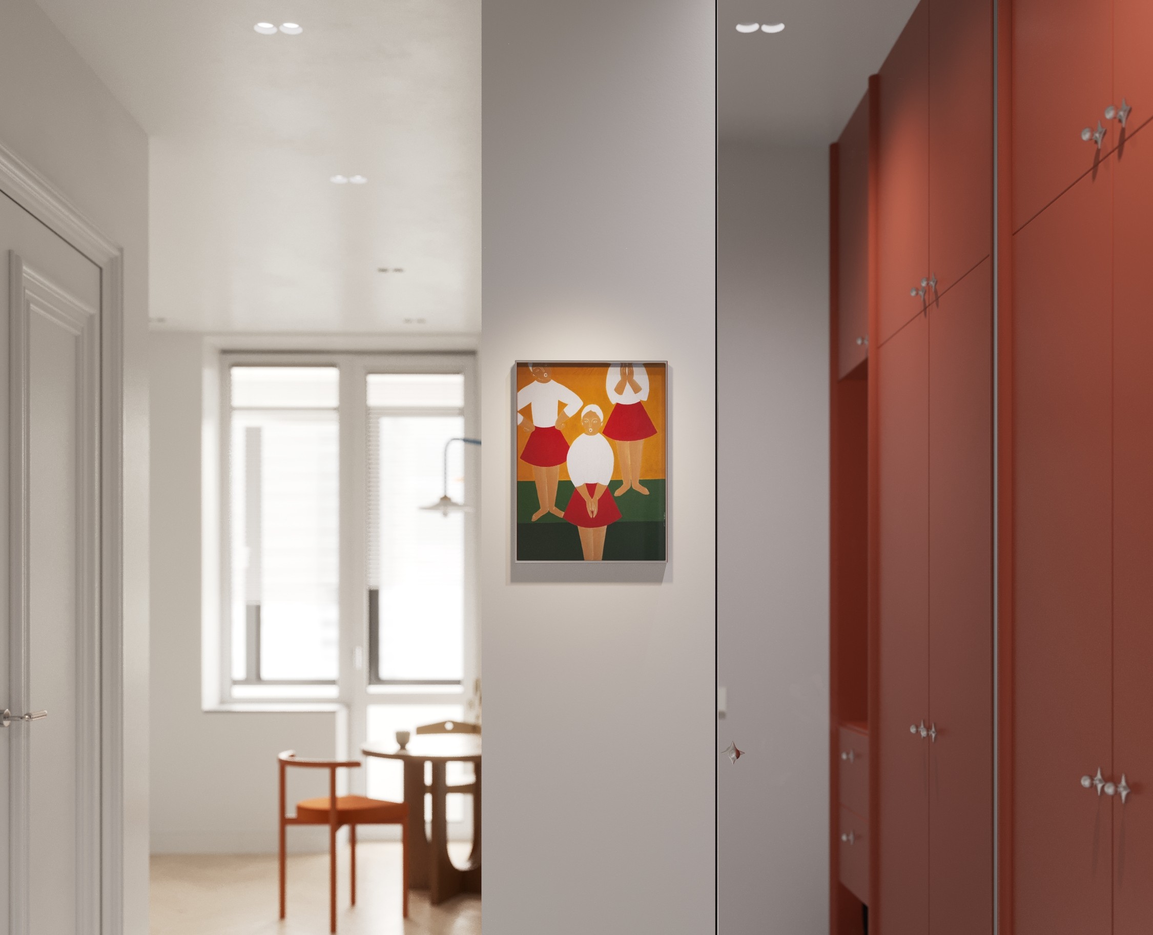 Современный интерьер квартиры с цветовыми акцентами — Архитектура на Dprofile