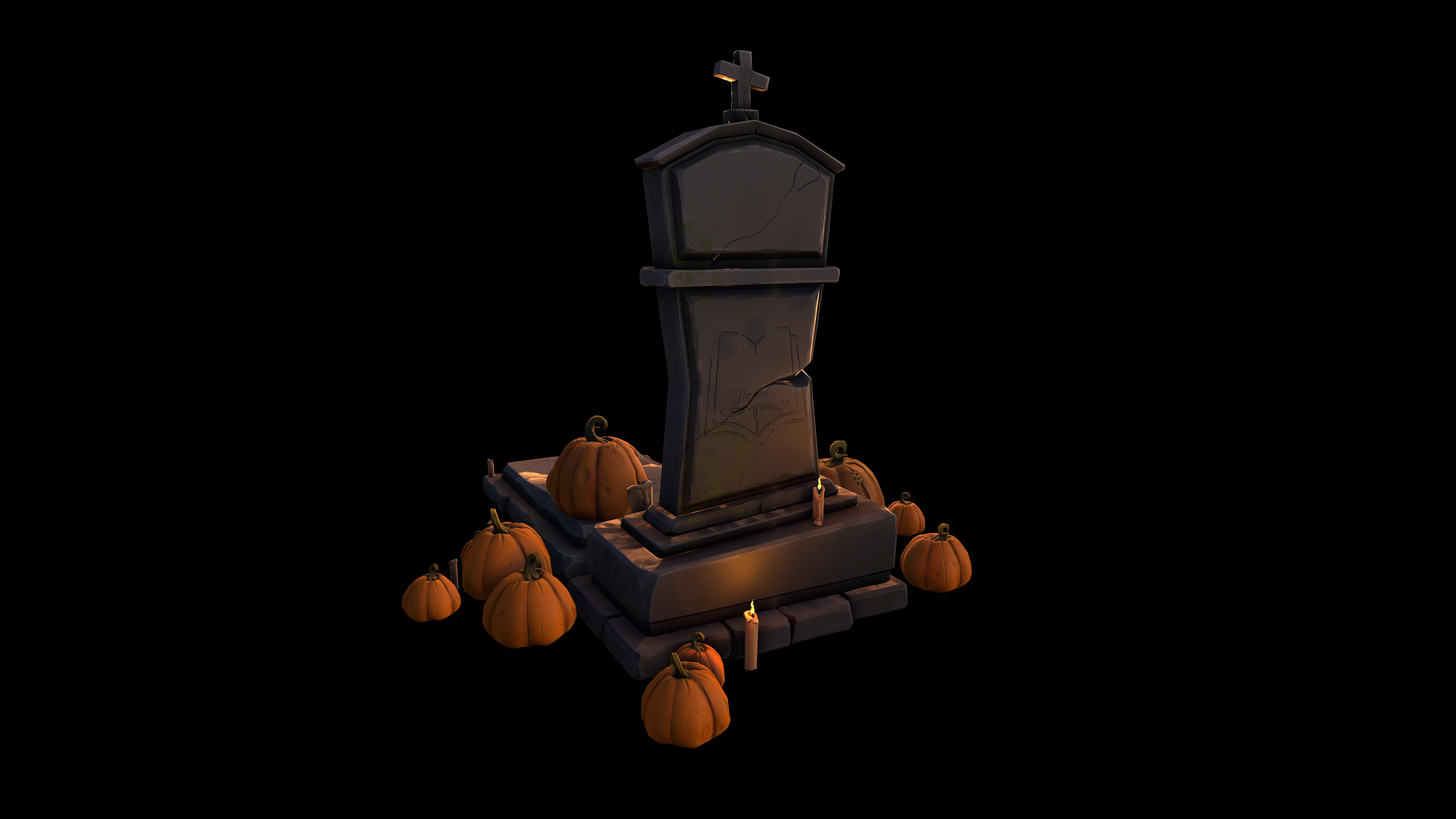 Надгробие и тыковки — Изображение №5 — Иллюстрация, 3D на Dprofile