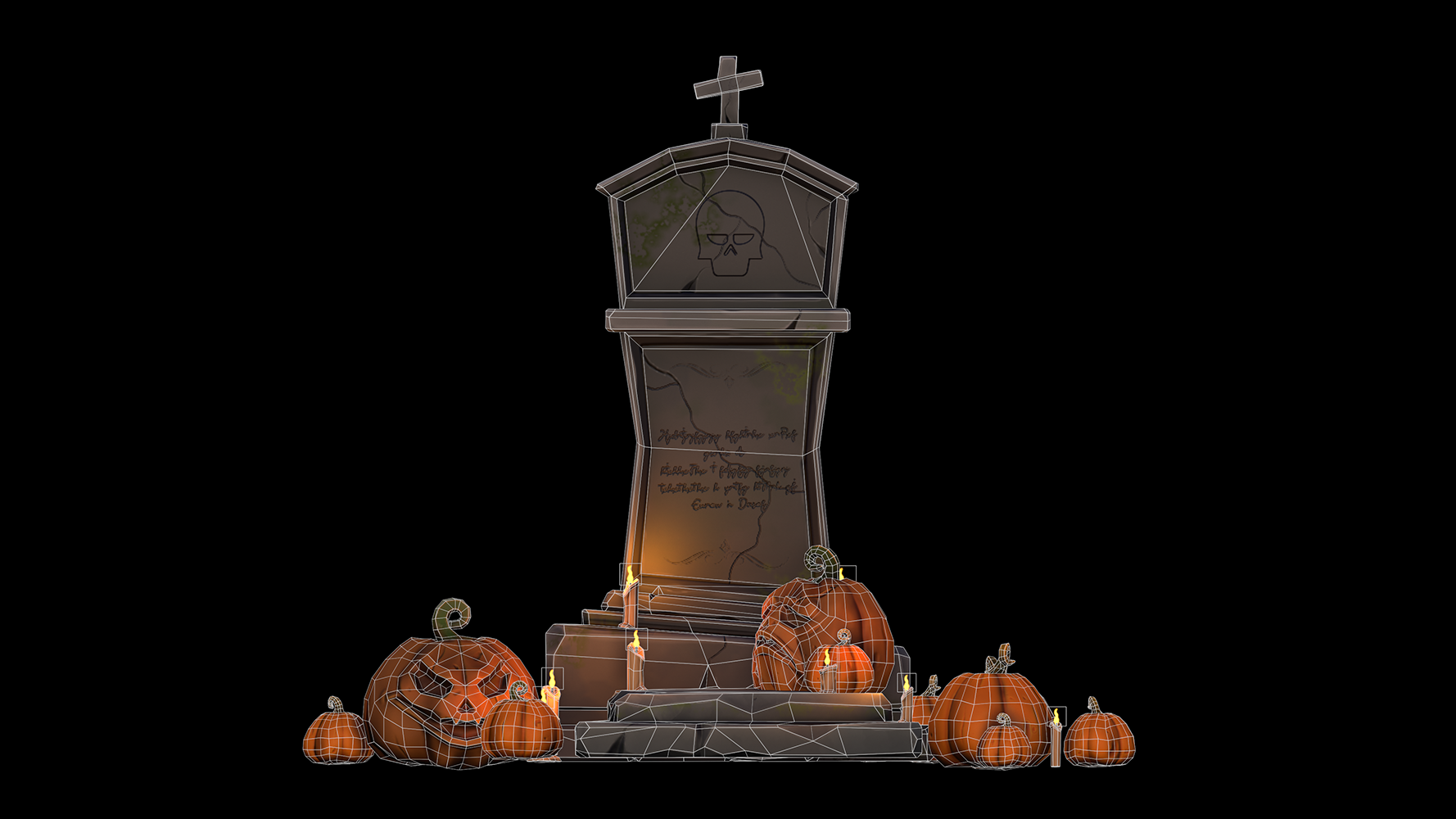 Надгробие и тыковки — Изображение №13 — Иллюстрация, 3D на Dprofile