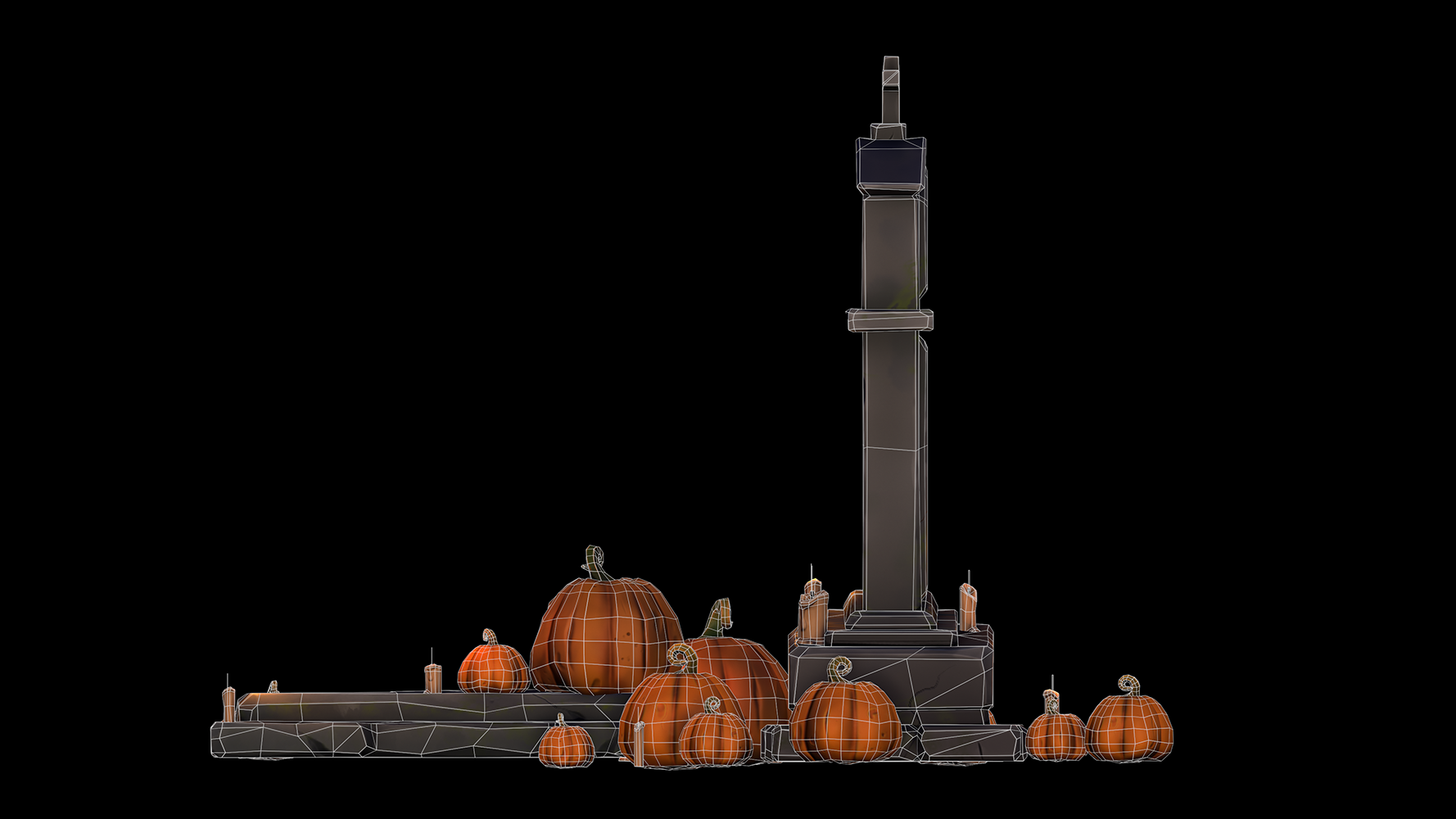 Надгробие и тыковки — Изображение №14 — Иллюстрация, 3D на Dprofile