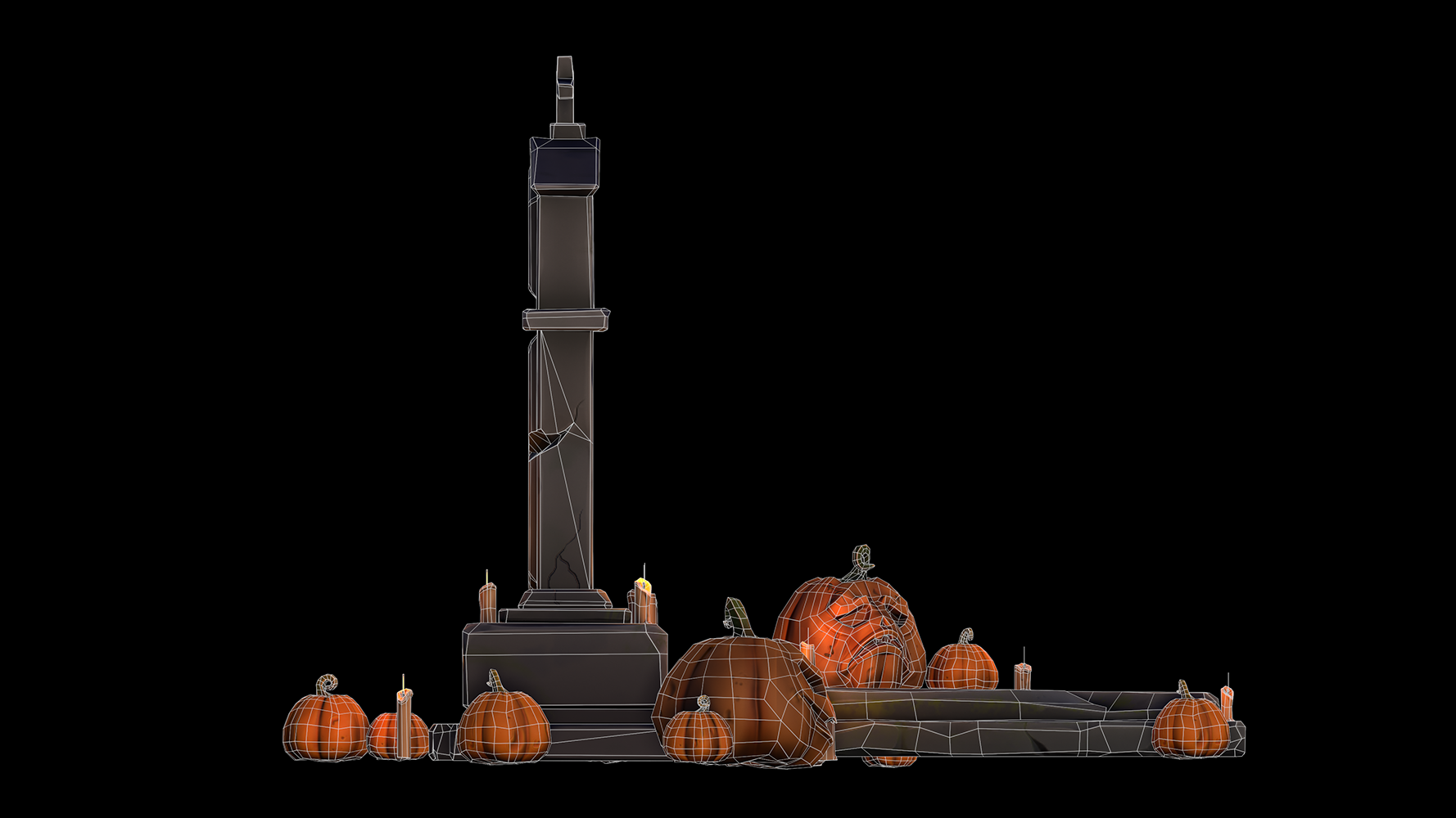 Надгробие и тыковки — Изображение №12 — Иллюстрация, 3D на Dprofile