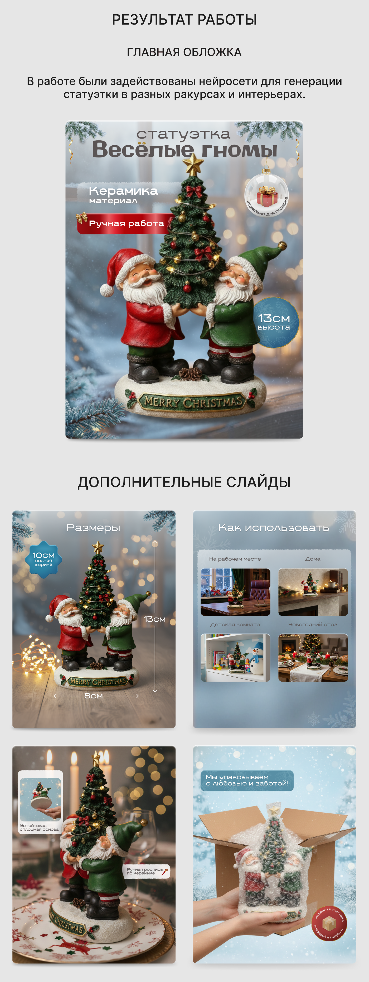 Инфографика новогодняя статуэтка — Изображение №2 — Брендинг, Графика на Dprofile