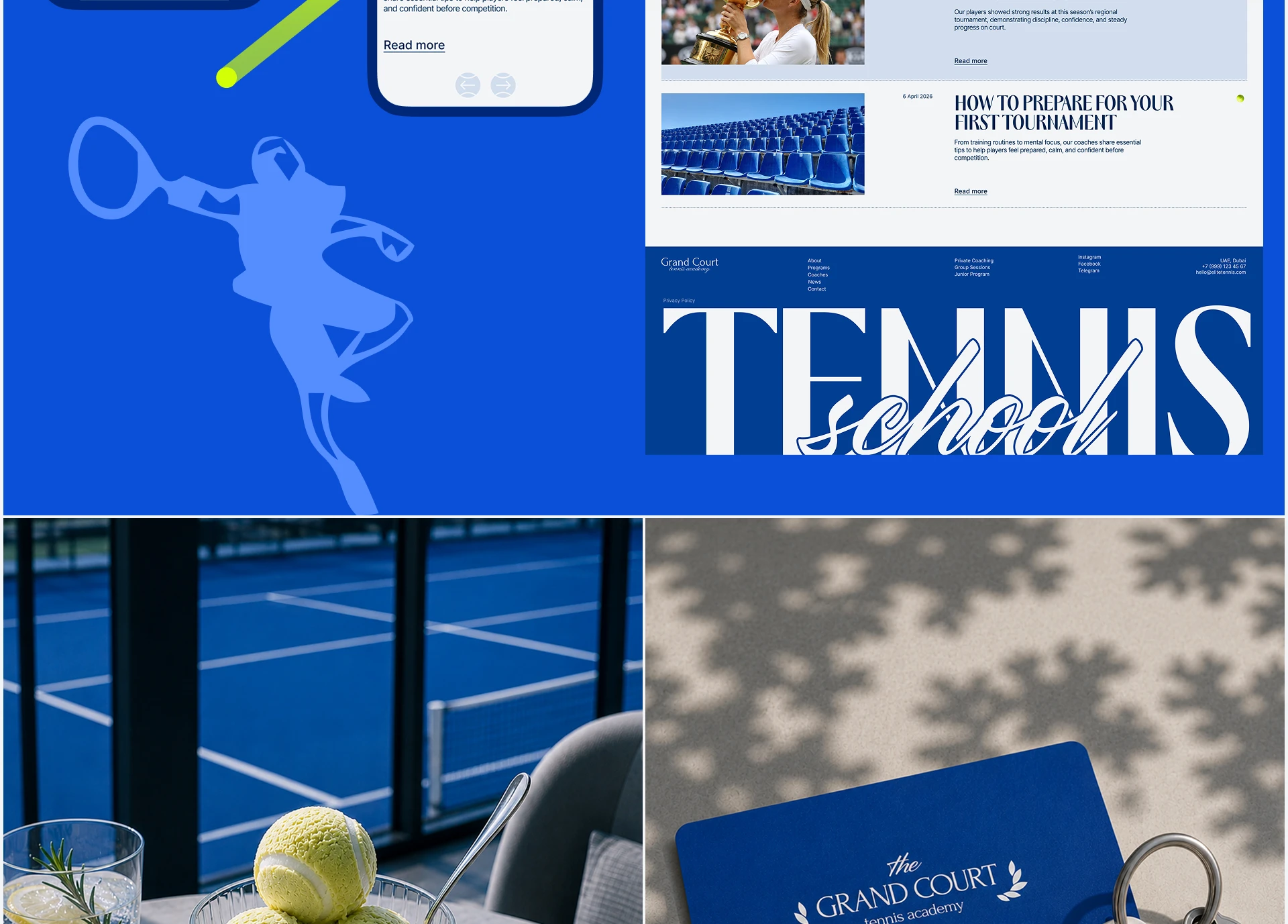 GRAND COURT — Tennis School Website Design | UX/UI — Изображение №15 — Интерфейсы на Dprofile