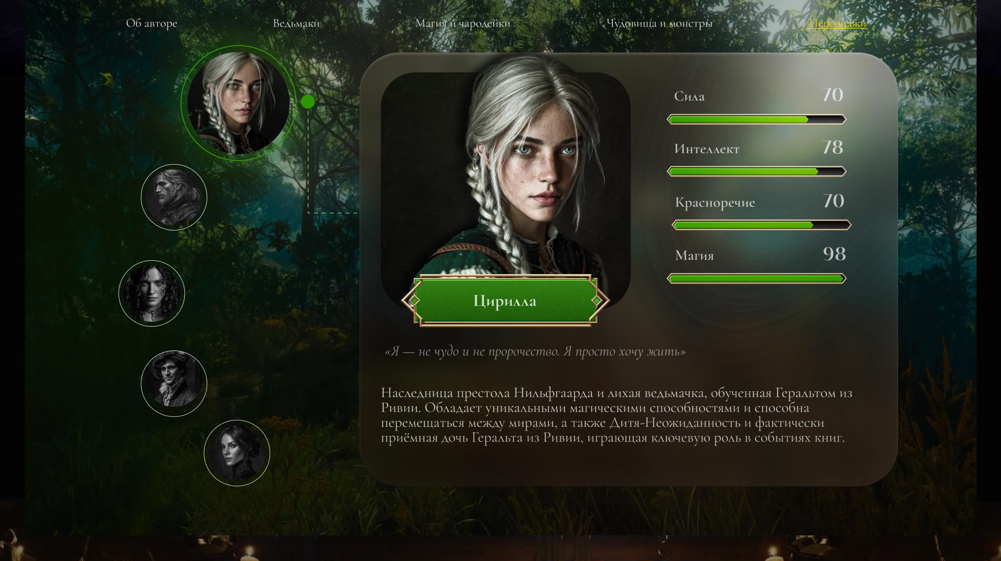 Презентация к саге "Ведьмак". Witcher — Изображение №14 — Интерфейсы, Графика на Dprofile