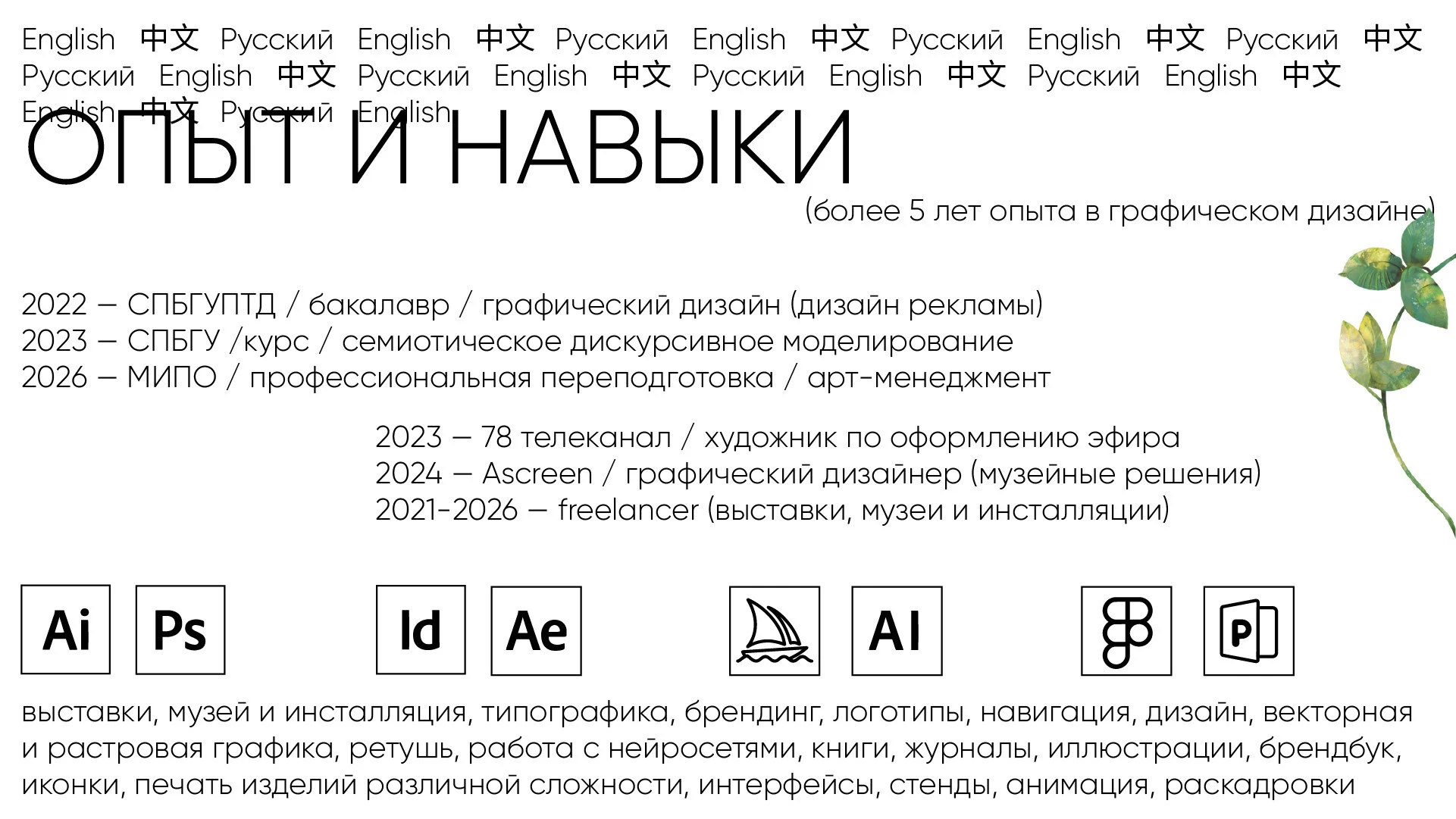 Дизайн портфолио (выставки, инсталляции и музеи) — Изображение №3 — Брендинг, Графика на Dprofile