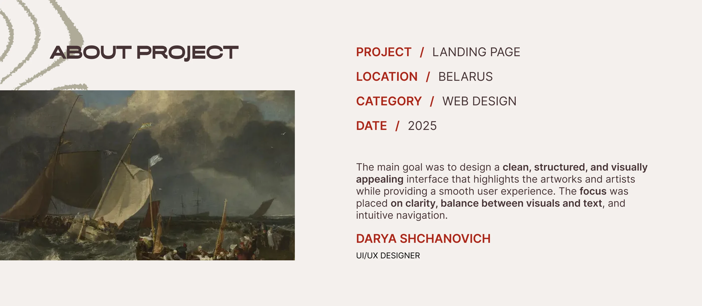 Online Gallery | UX/UI Design | Web Design — Изображение №1 — Интерфейсы, Брендинг на Dprofile