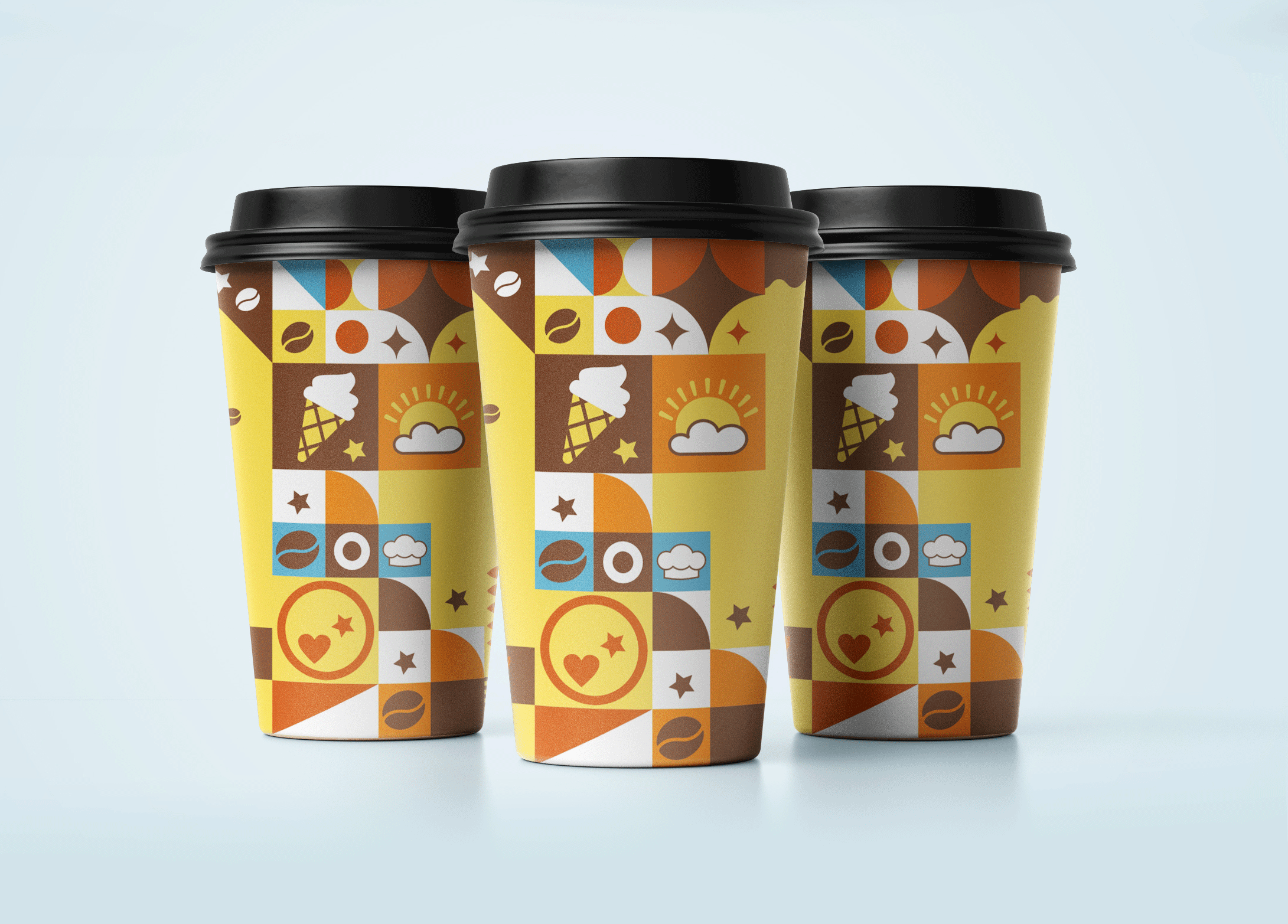 Летний дизайн стакана для кофе — Изображение №5 — Брендинг, Графика на Dprofile