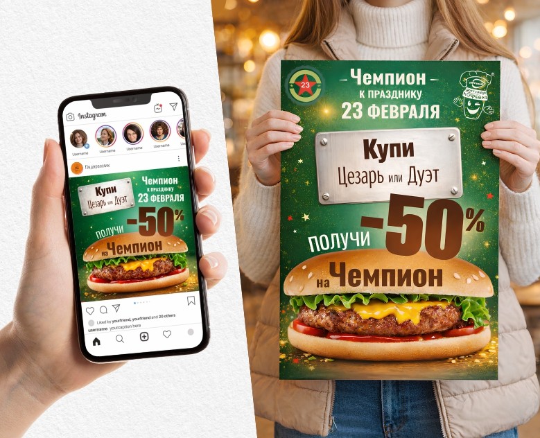 Реклама для кофейни на Dprofile