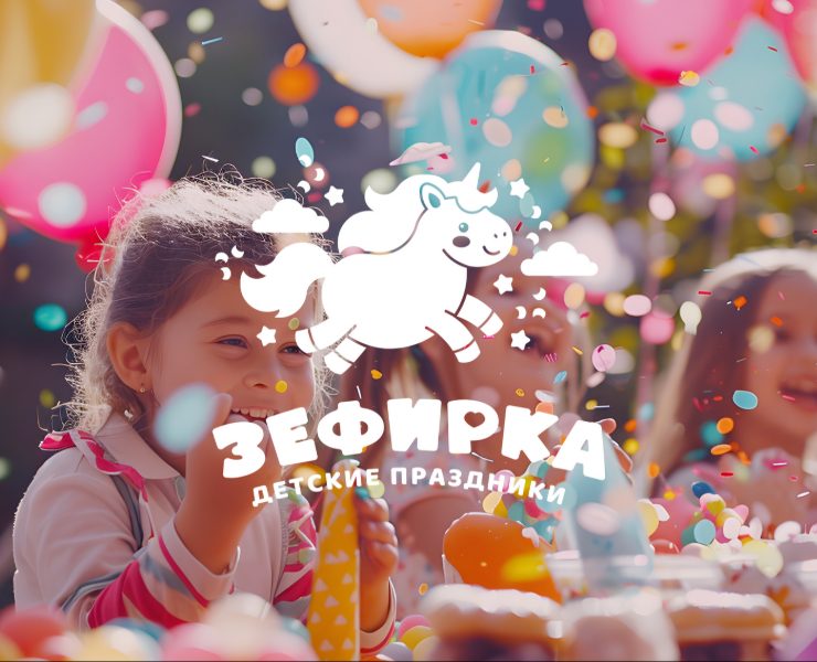 Логотип для агентства детских праздников "Зефирка" (концепт) — Брендинг на Dprofile
