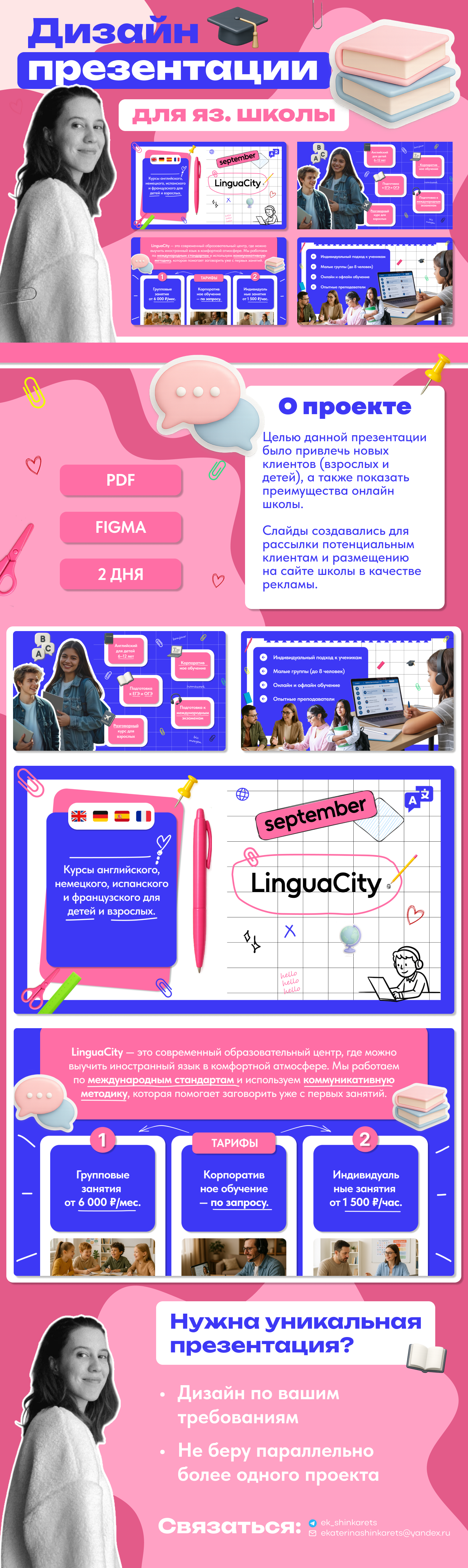 Презентация для онлайн школы — Изображение №1 — Маркетинг на Dprofile