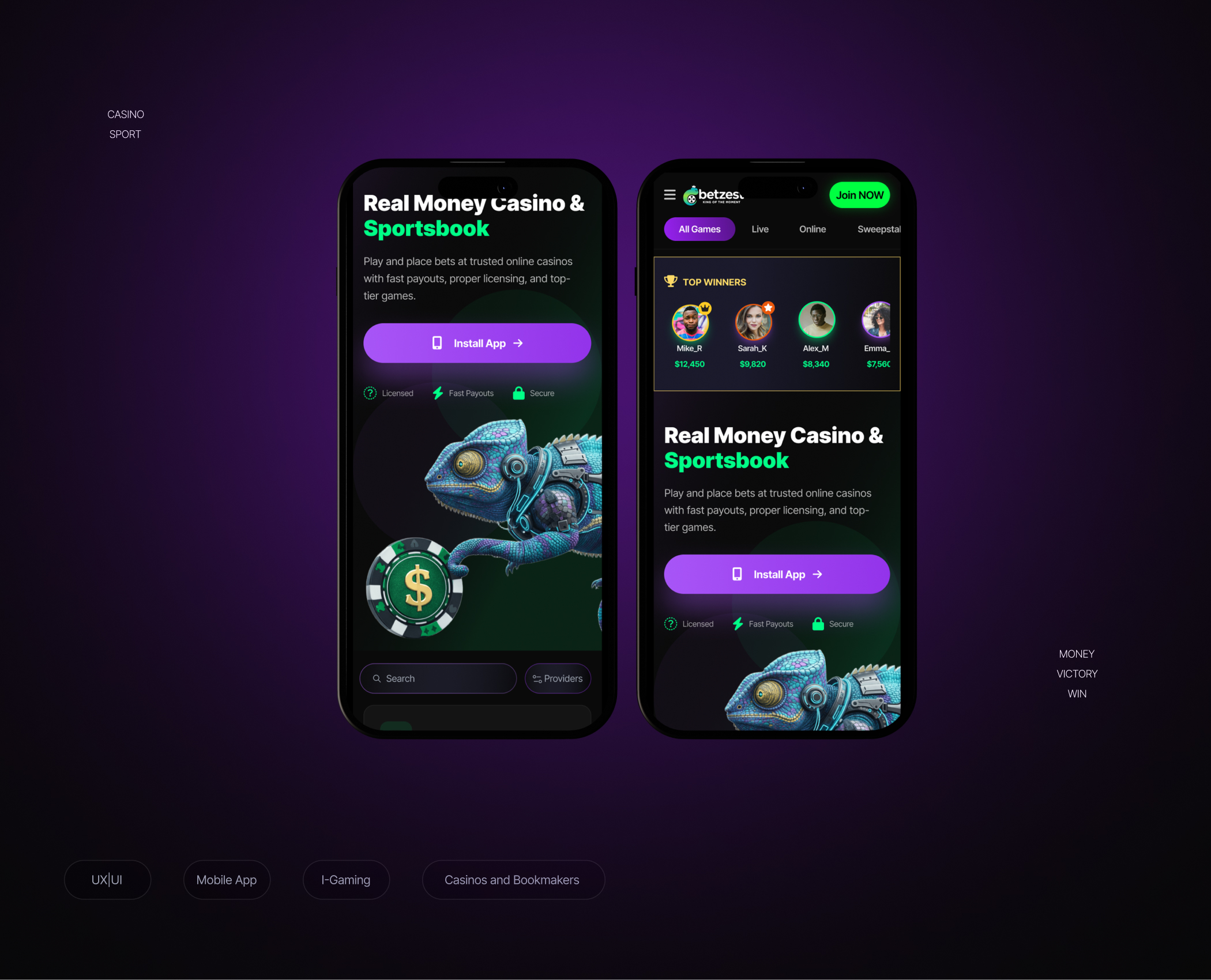 Casino and Bookmakers — Изображение №5 — Интерфейсы на Dprofile