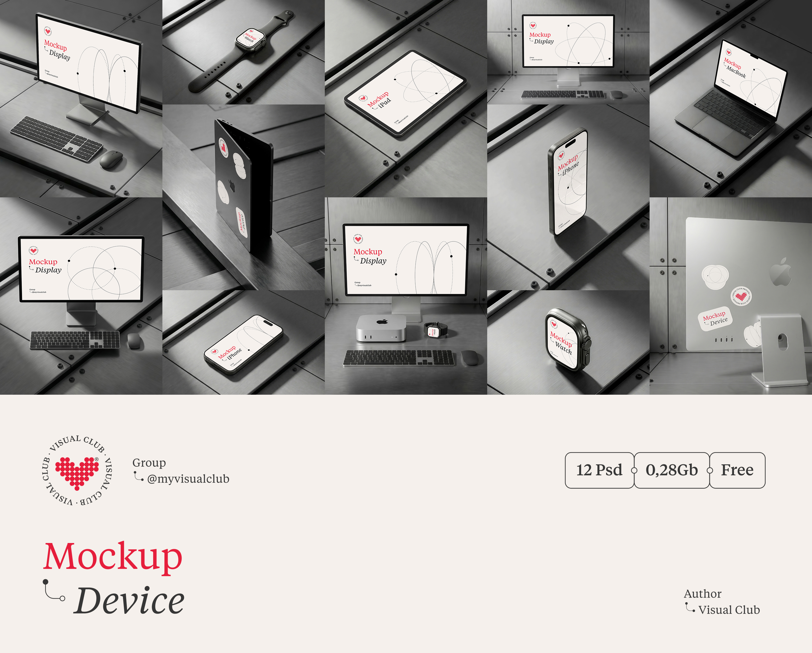 Коллекция бесплатных ИИ-мокапов девайсов Apple | Mockup — Изображение №1 — Графика на Dprofile