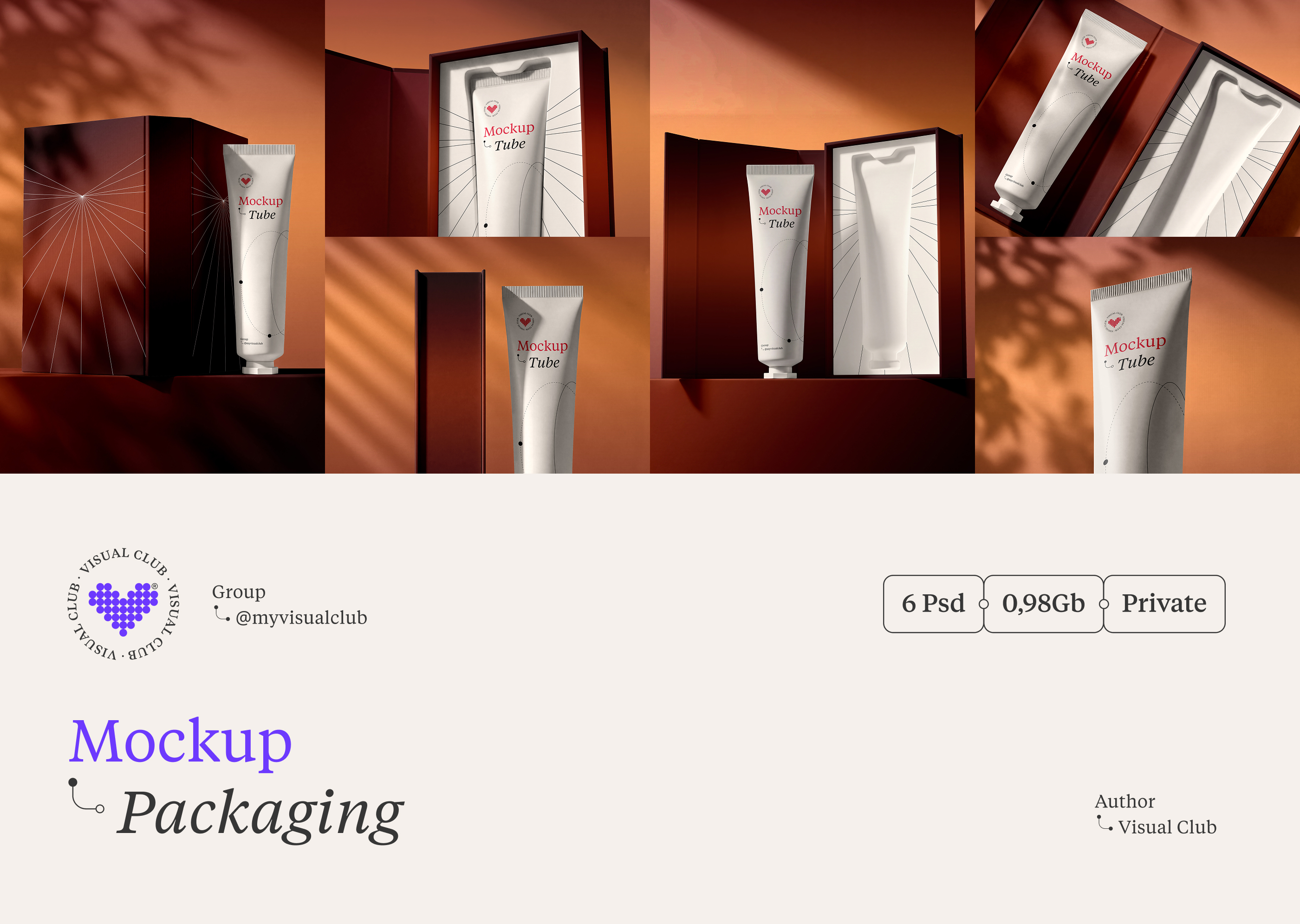 Коллекция премиальных мокапов 6PSD для косметики | Mockup — Изображение №1 — Брендинг, Нейро на Dprofile
