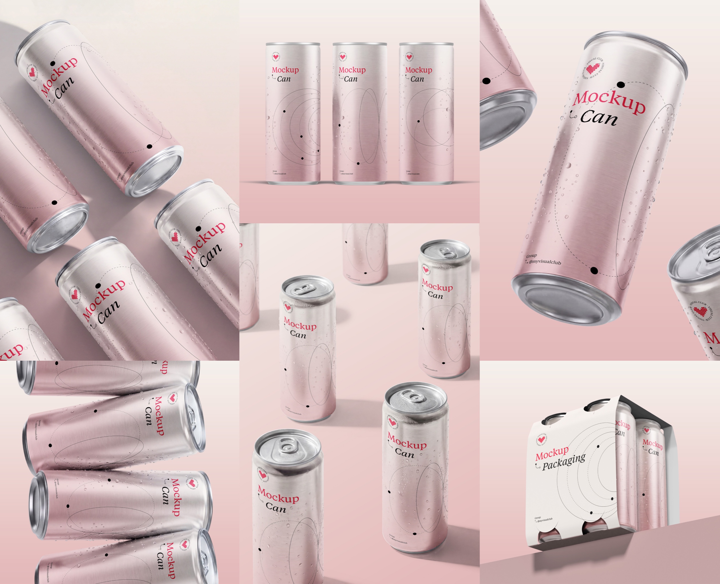 Бесплатные ИИ-мокапы металлической банки | Mockup — Брендинг, Графика на Dprofile