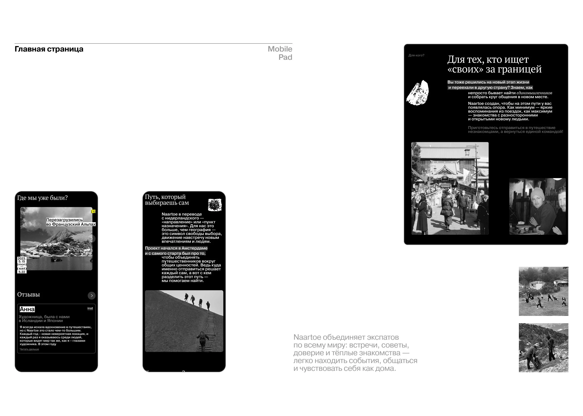 Naartoe | Разработка сайта [ux/ui] — Изображение №6 — Интерфейсы, Брендинг на Dprofile